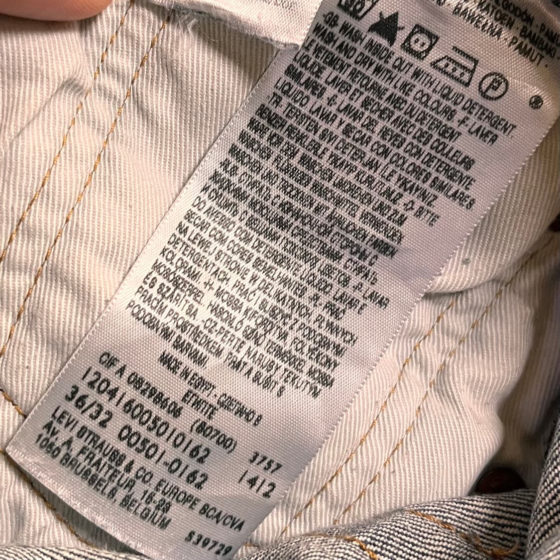 리바이스 501 블랭크탭 데님팬츠 W L 상품이미지5