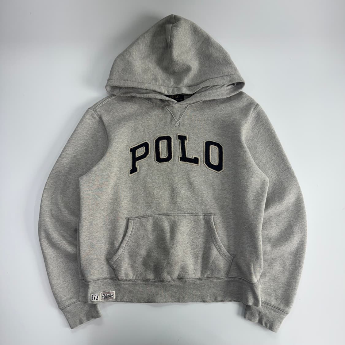 Polo 폴로 네이비 로고 그레이 후드티 상품이미지3