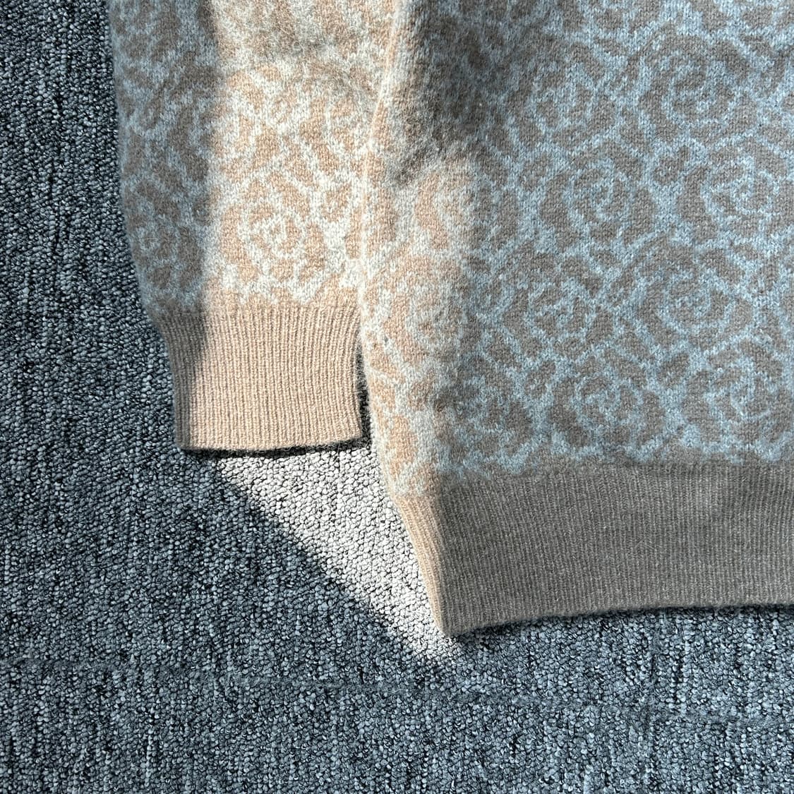 빈티지 패턴 베이지 가디건 상품이미지3