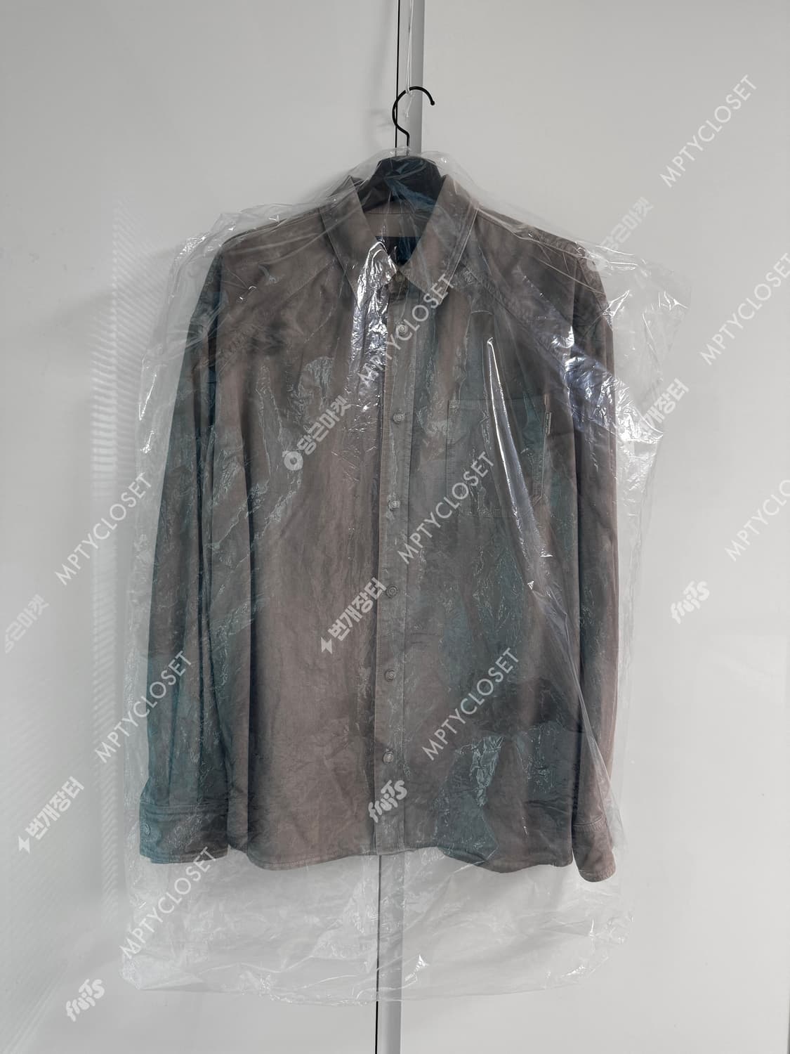 [46] 준지 25fW 페인티드 데님 셔츠 베이지 상품이미지2