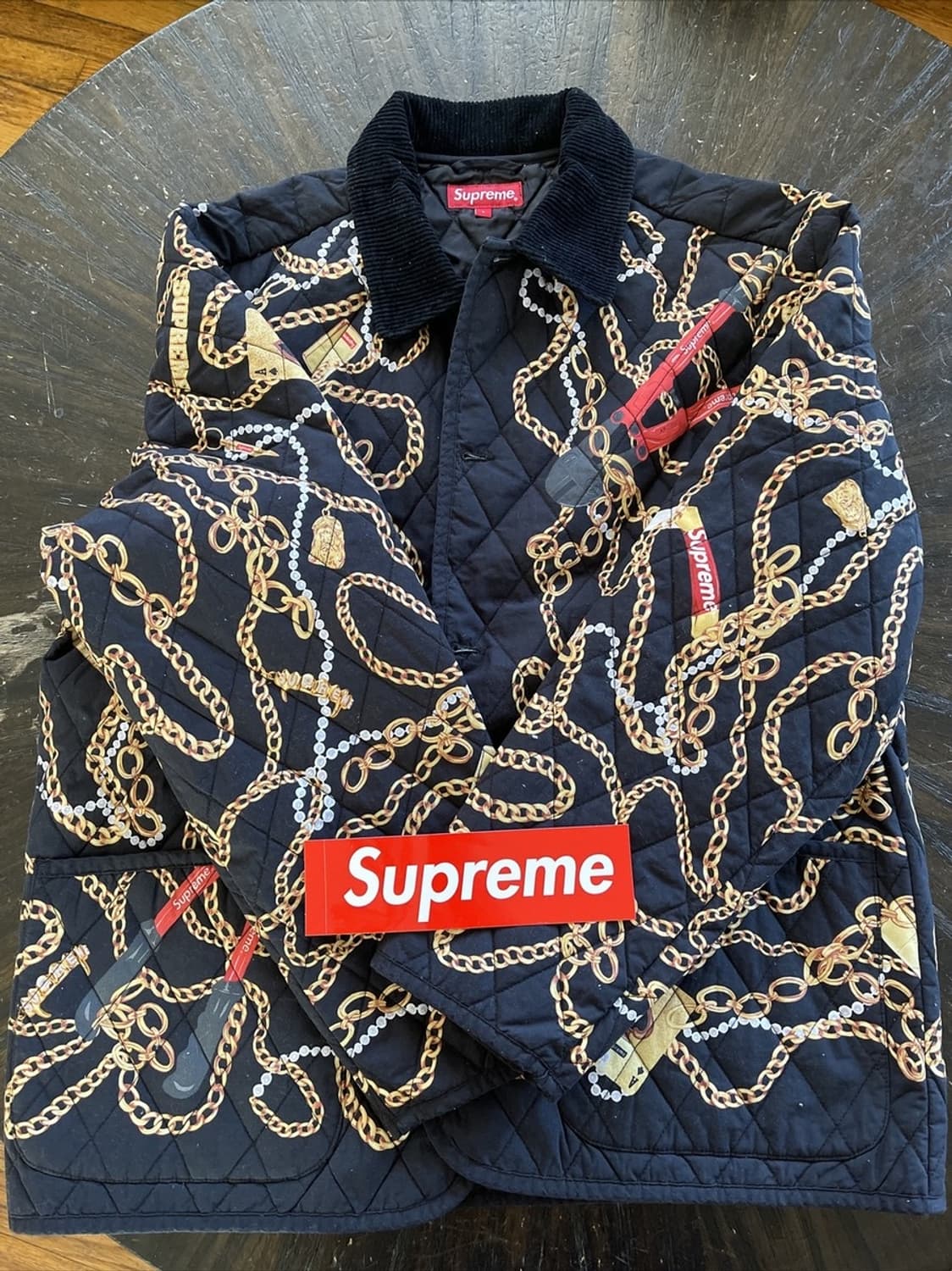 [정품] 슈프림 바로크 패턴 봄버 자켓 Xl 블랙 상품이미지1