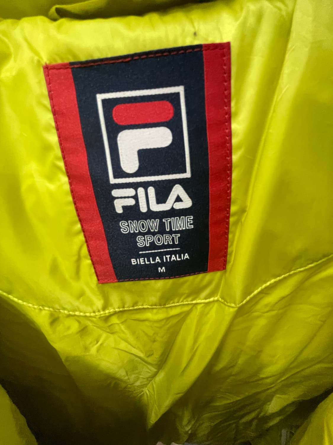 휠라 형광 숏패딩m사이즈  상품이미지4