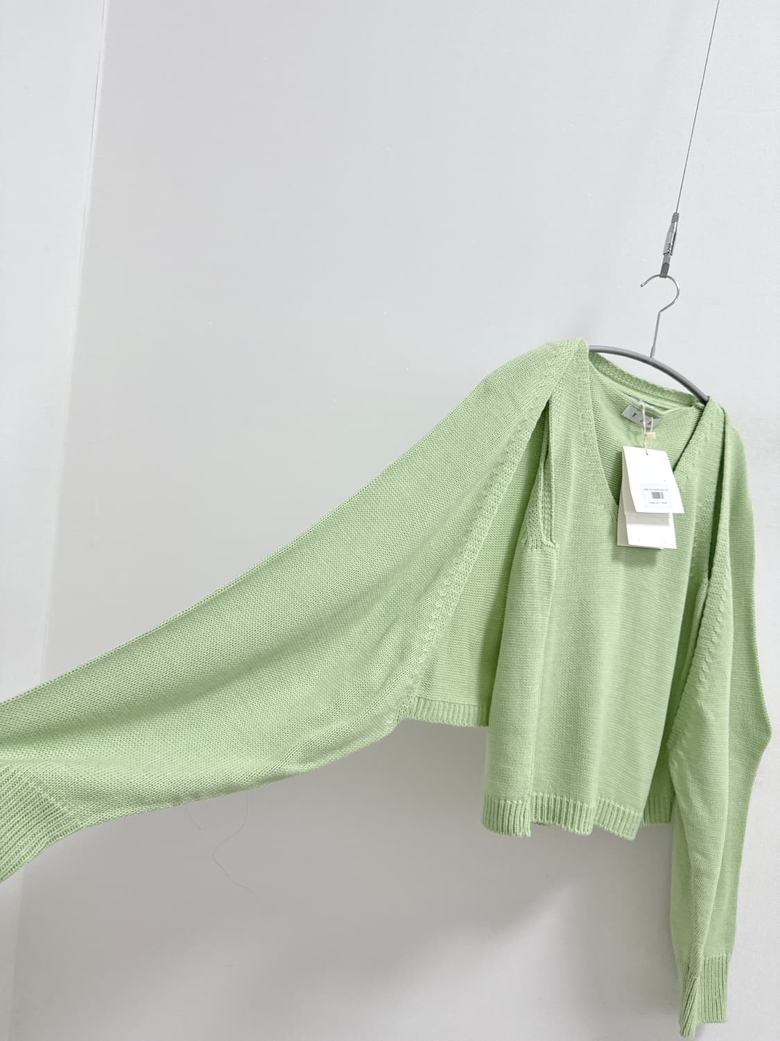 유어네임히어 볼레로 가디건 니트 슬리브리스 셋  상품이미지5