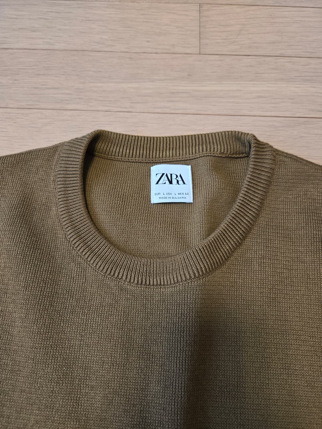 자라 니트 맨투맨 브라운 골드 상품이미지2