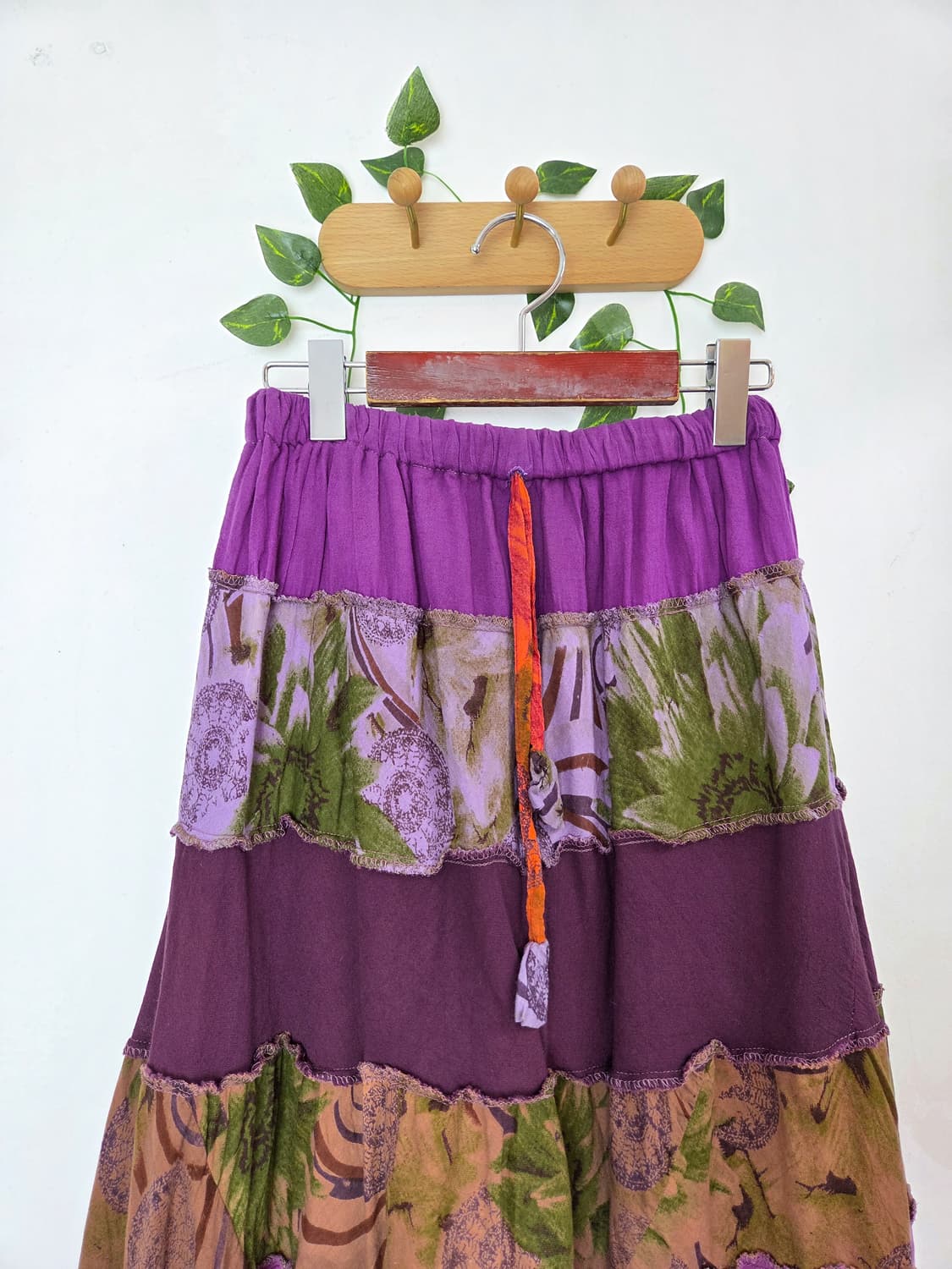 히피 패치워크 롱스커트 상품이미지2