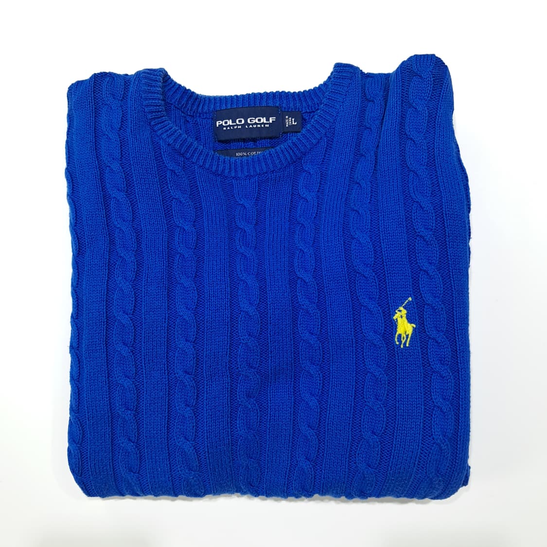 CL010 L 폴로 골프 로얄 블루 코튼 니트 상품이미지7