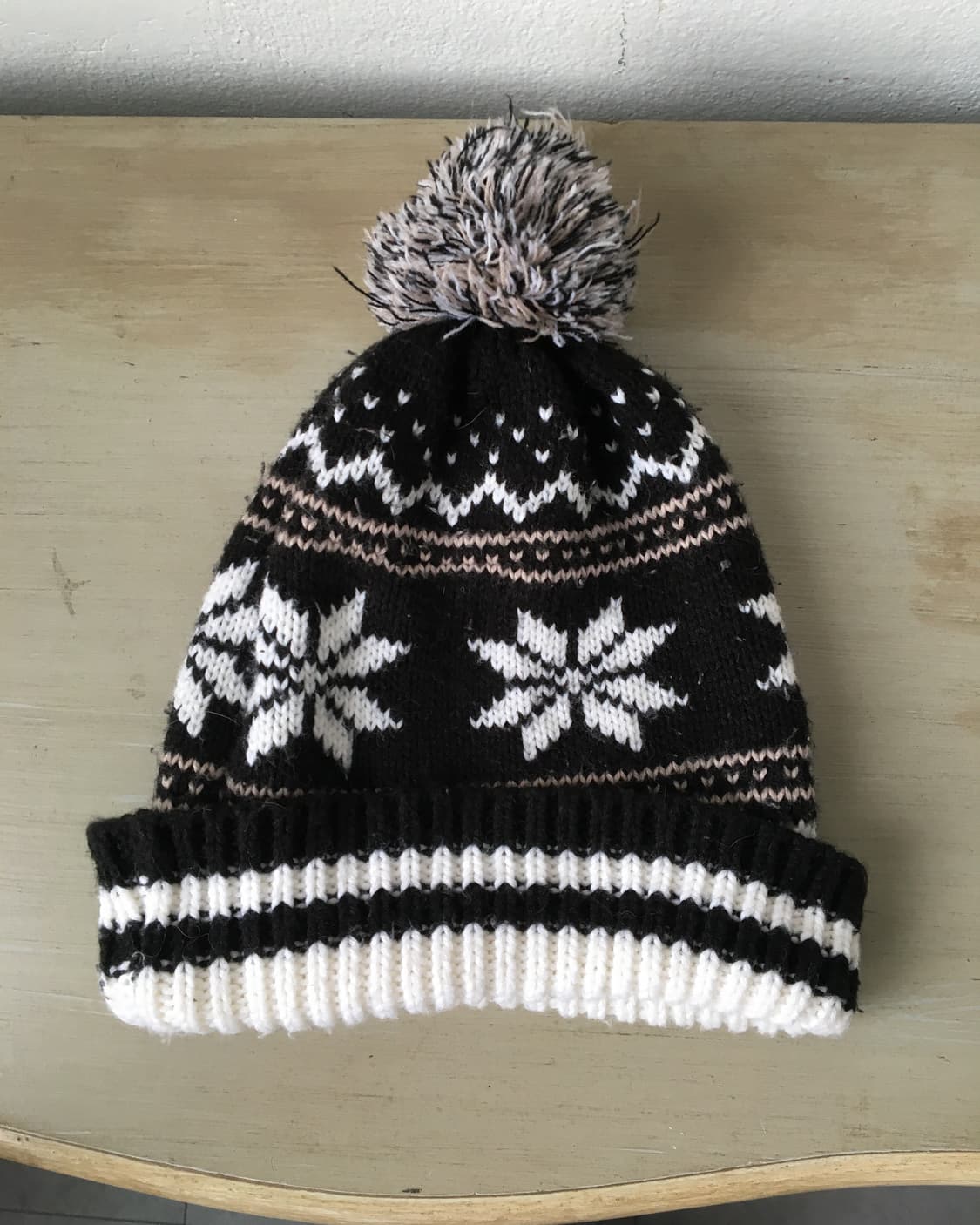 pom snow pattern knit beanie 상품이미지5