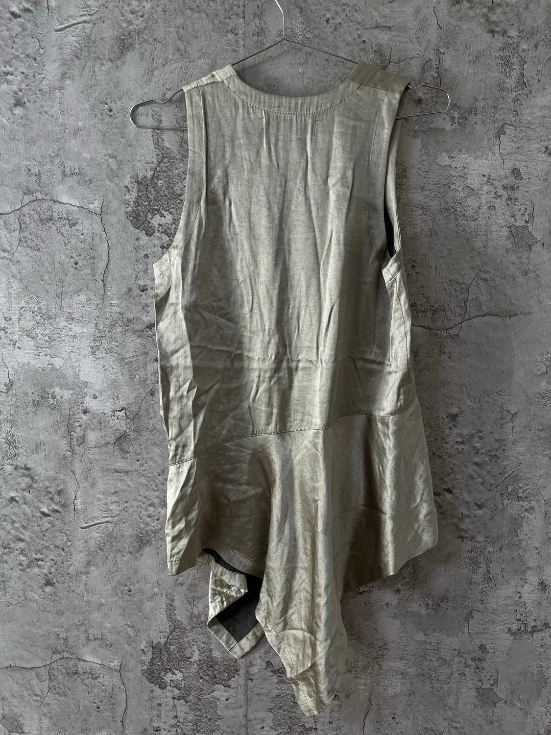 꼼데가르송 아시메트릭 컷 벨벳 슬리브리스 탑 상품이미지8