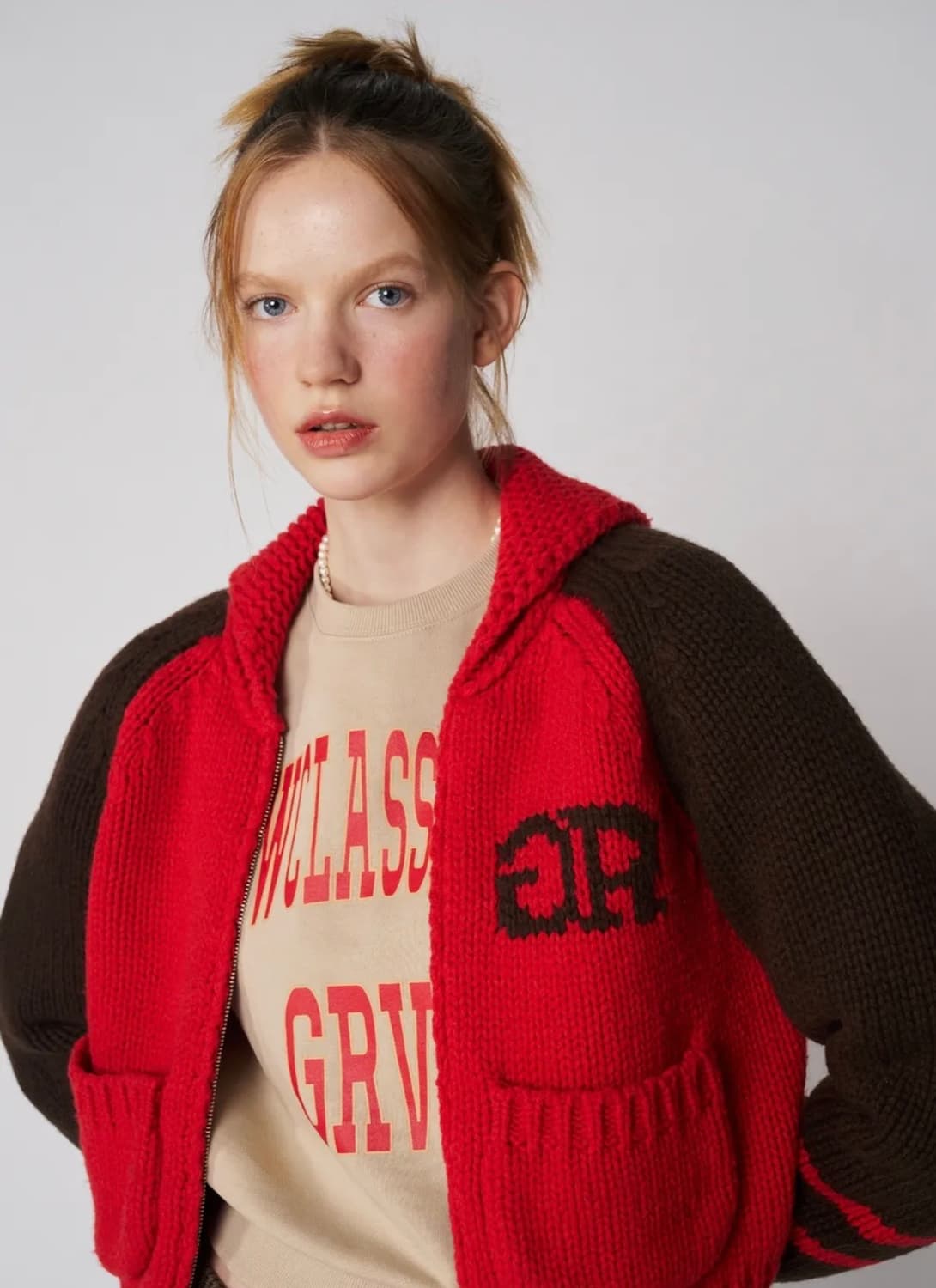 그로브 벤슨 니트 집업 상품이미지1