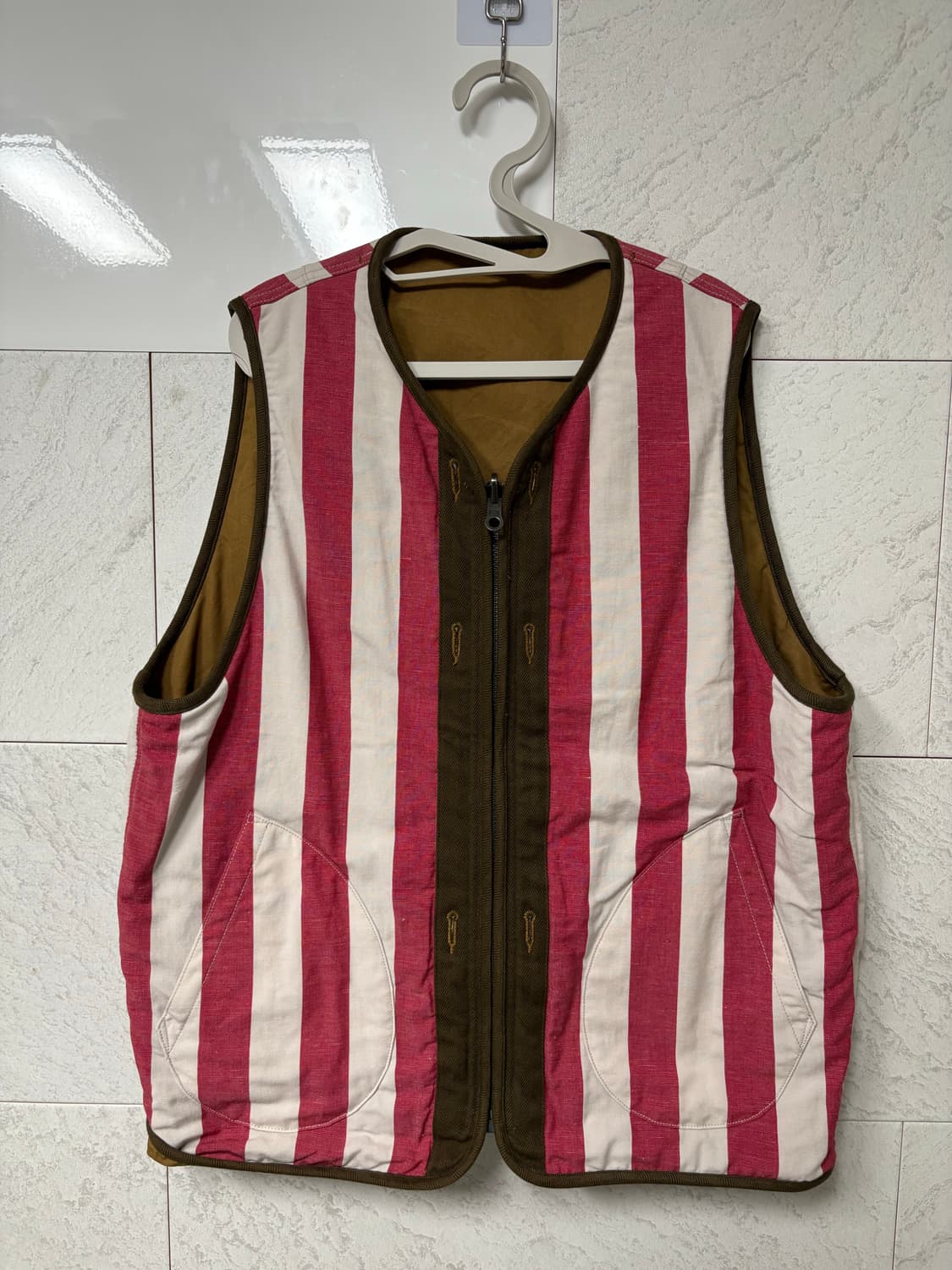 Visvim IRIS 리버시블 라이너 베스트 브라운 4 상품이미지5