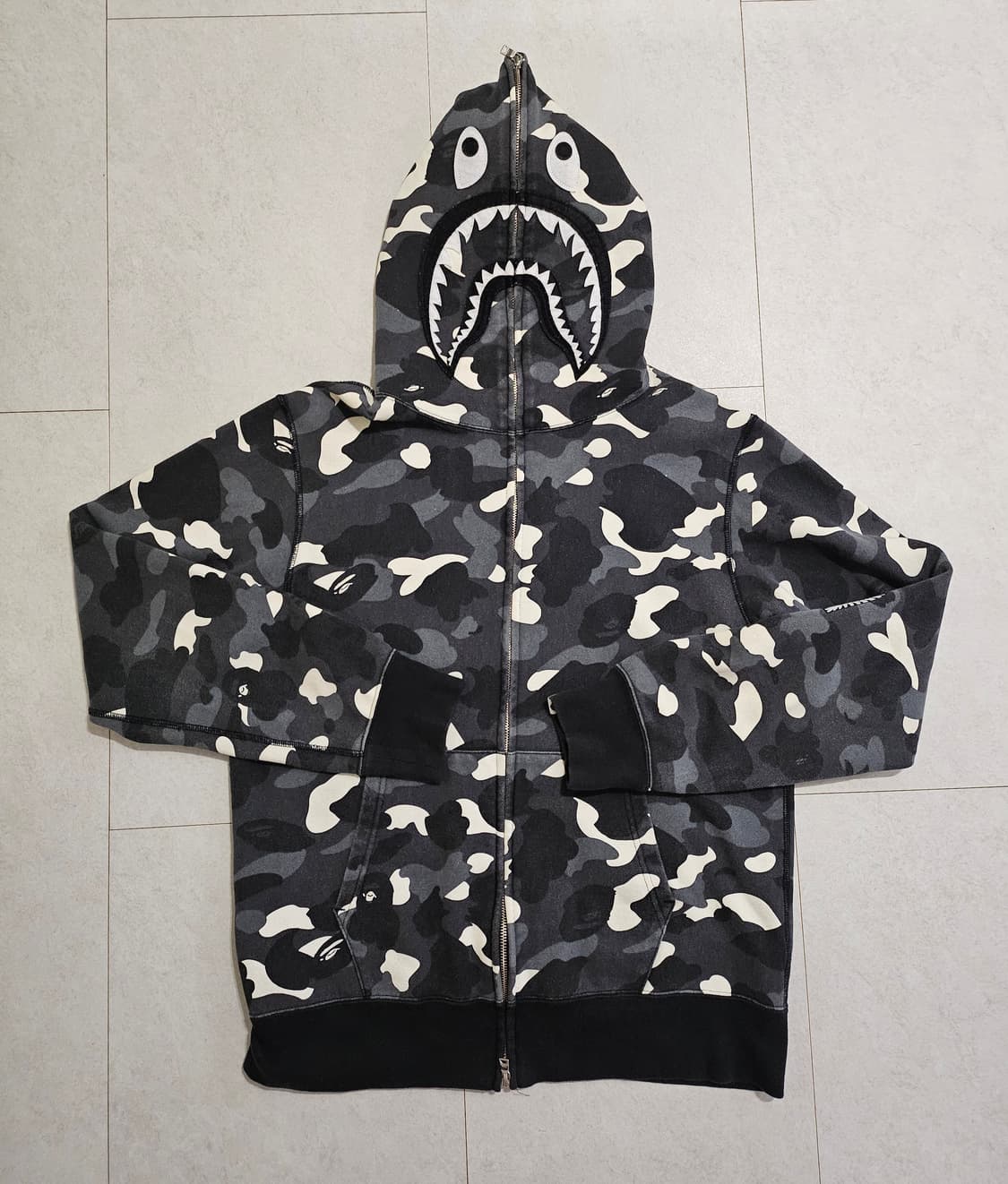 베이프 bape 카모 샤크 후드집업 상품이미지3