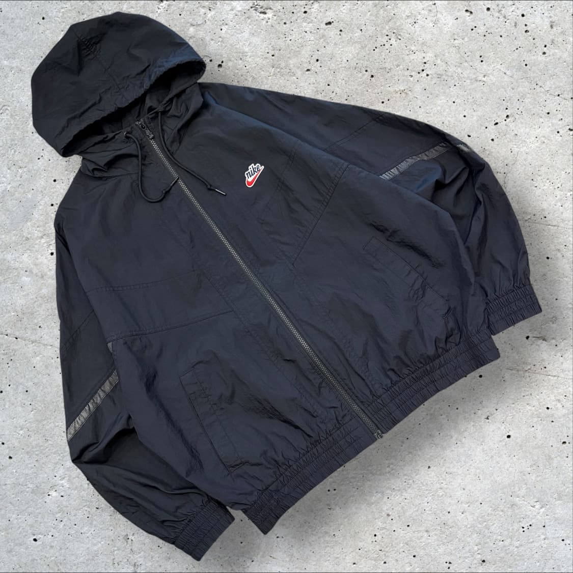 [L] 나이키 스카치 블랙 바람막이 후드 집업 B443 상품이미지1