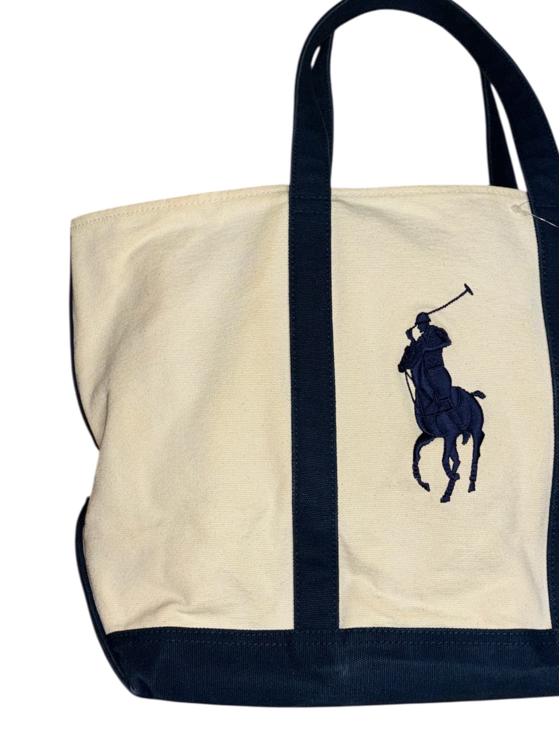 폴로 랄프로렌 아이보리 캔버스 토트백 상품이미지3
