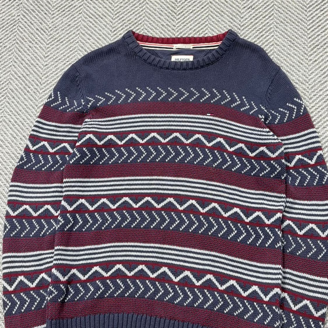타미힐피거데님 패턴 니트 v2135 상품이미지3