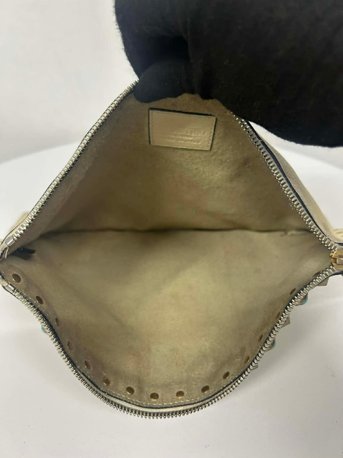 발렌티노 가라바니 락스터드 터콰이즈 스톤 클러치백 상품이미지5