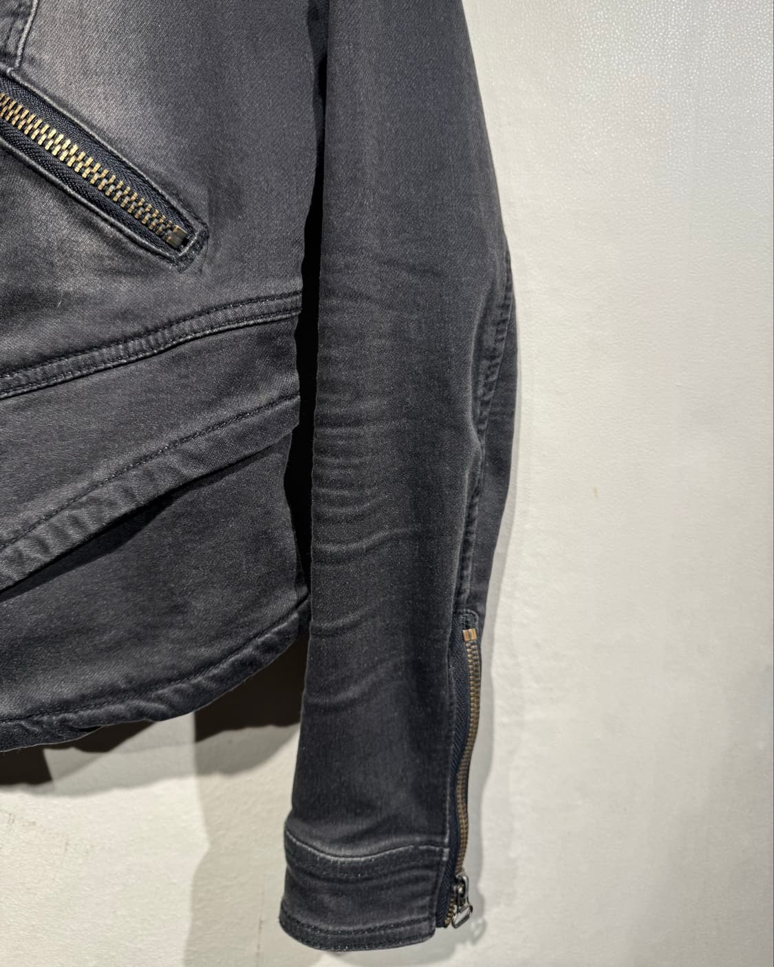 00s Black Washed Rider Jacket   상품이미지4