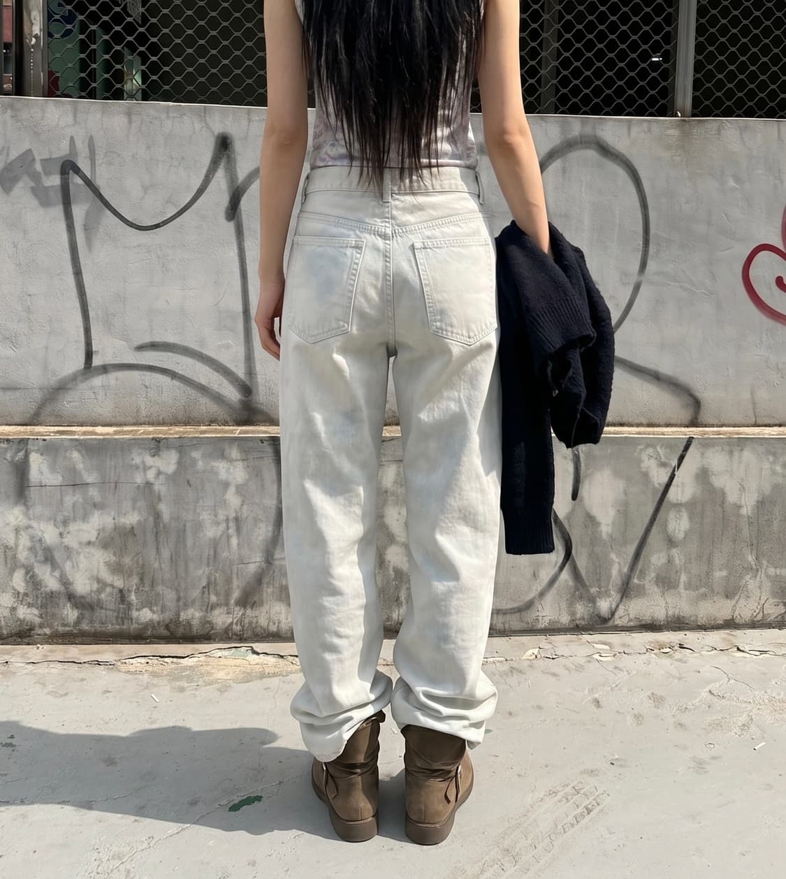 38/ 이자벨마랑 블루워싱 프린팅 데님팬츠 상품이미지2
