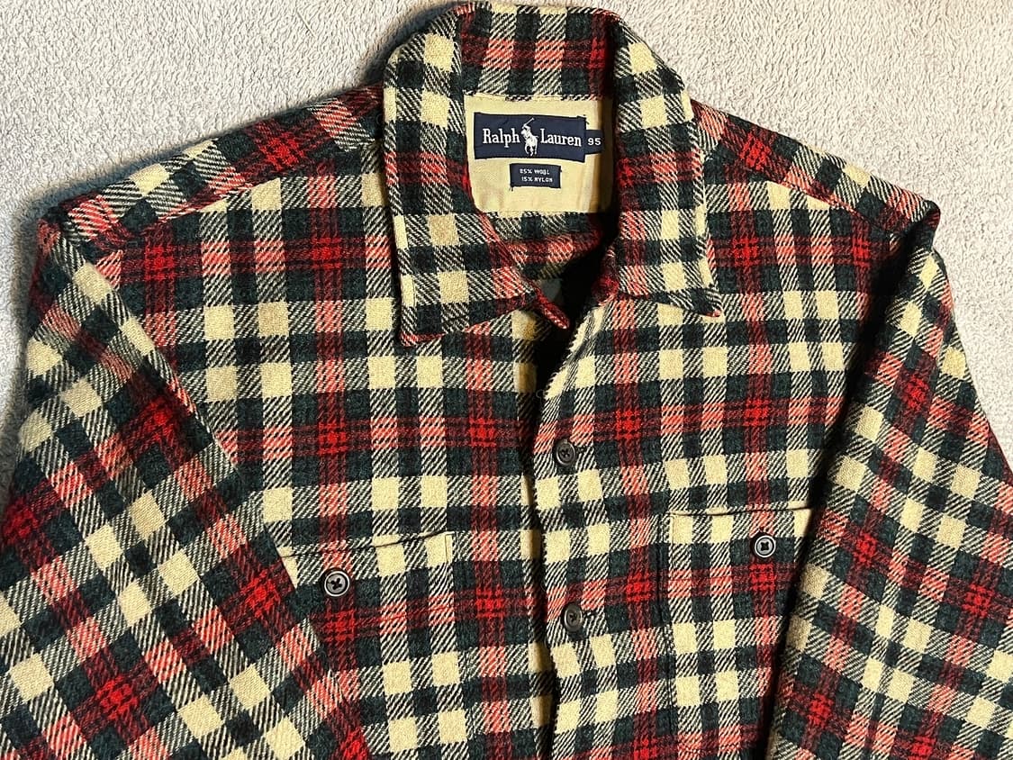 90년대 polo 폴로랄프로렌 울 셔츠자켓 셔켓  상품이미지1