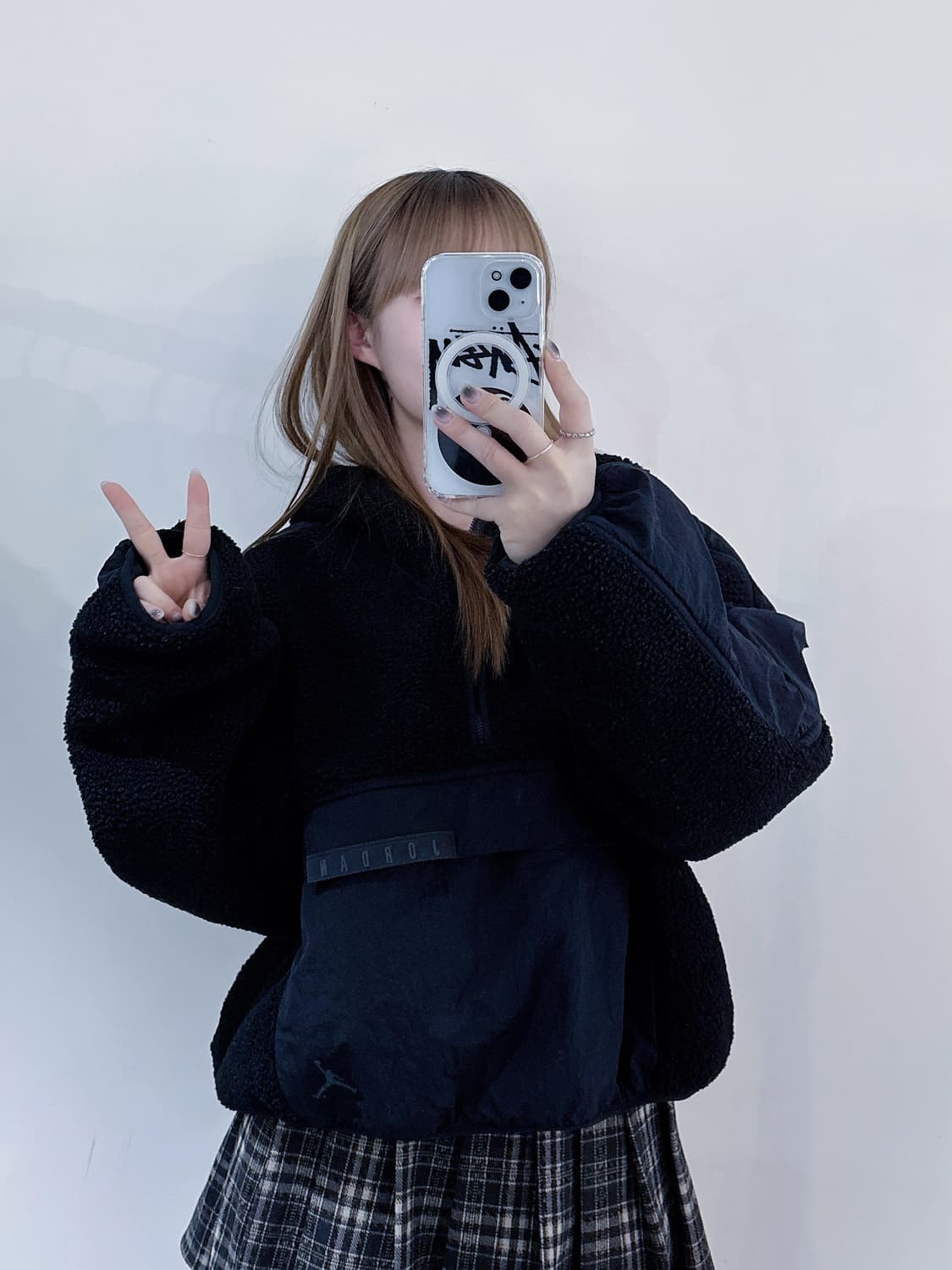 에어조던 블랙 후리스 반집업 상품이미지1