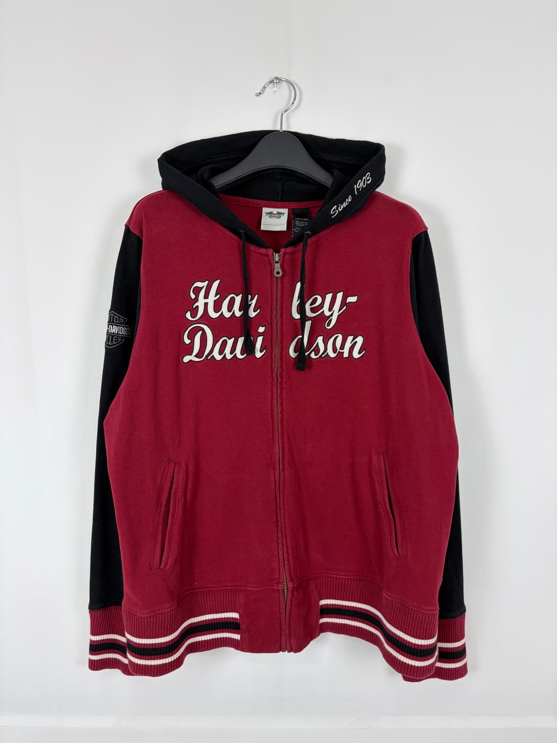 a108) 할리데이비슨 빅로고 후드집업 상품이미지1