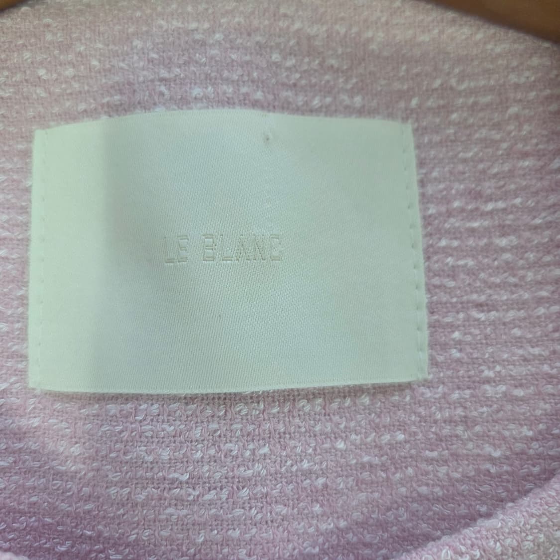 [LE BLANC] 르블랑 트위드 크롭 자켓 핑크 여성 프리사이즈  상품이미지4