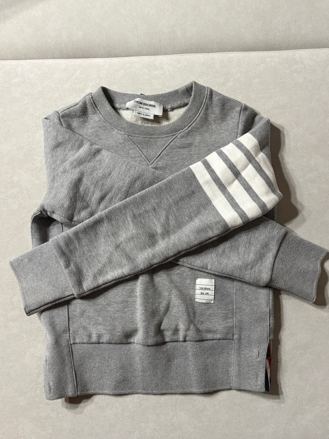 톰브라운여성맨투맨 36 그레이 상품이미지1