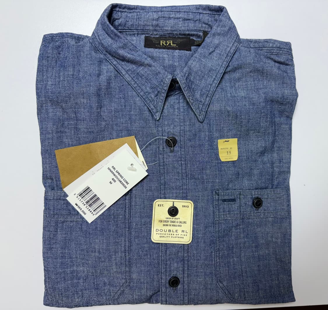 rrl 샴브레이 셔츠 m 새상품 상품이미지2