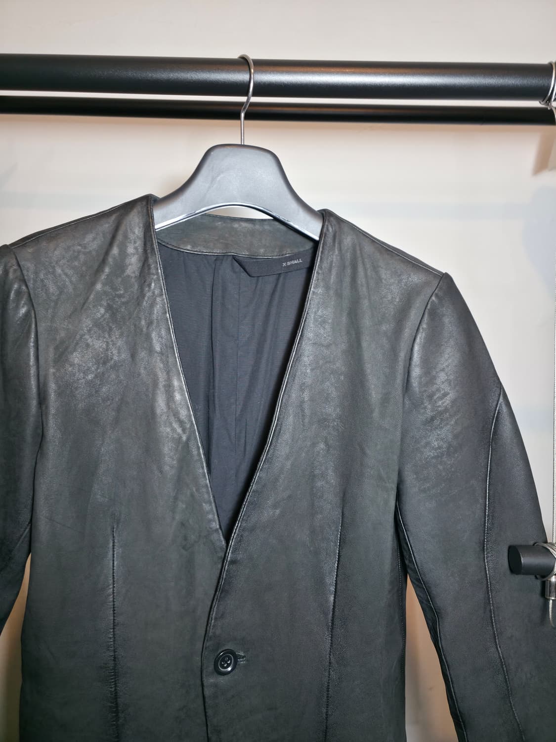 Army of me Layered leather blazer 상품이미지6