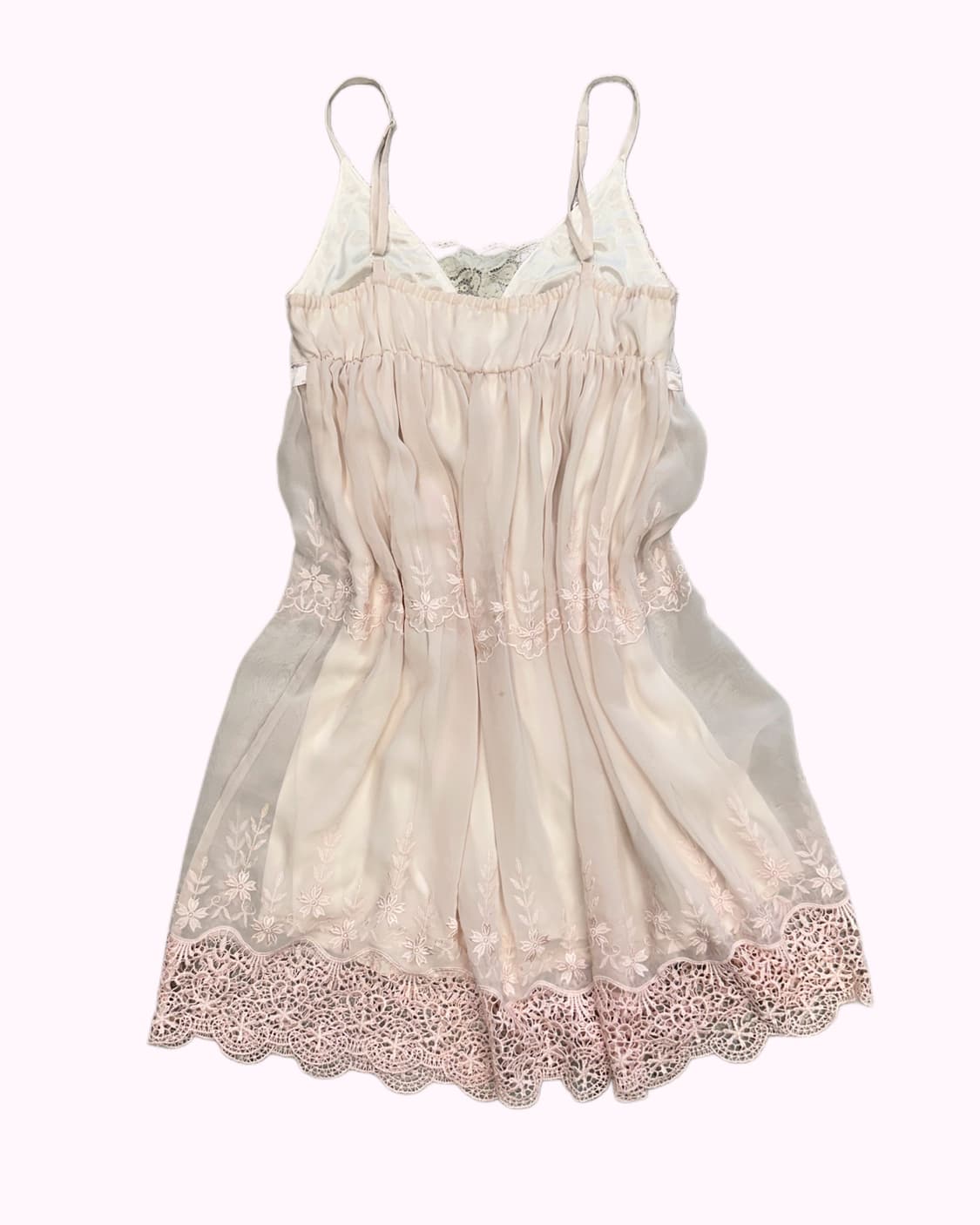 pink lace ribbon slip dress 상품이미지4