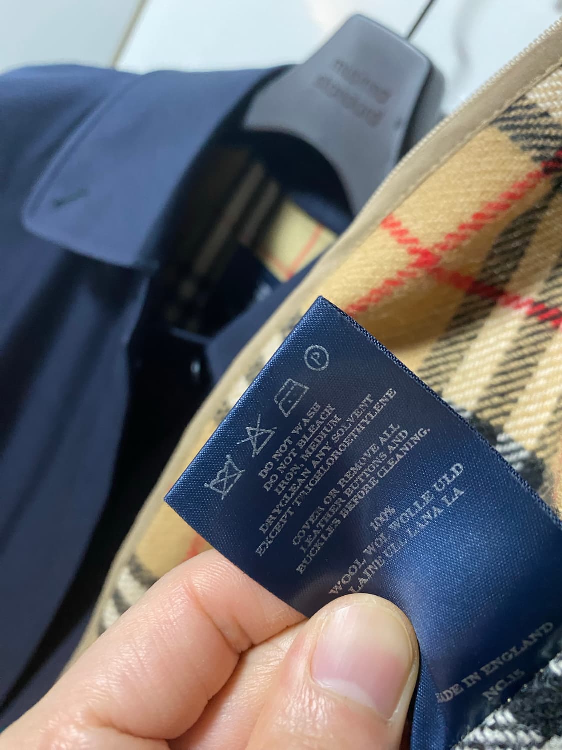 롱랭스 노바체크 울 라이너 내피 버버리 트렌치코트 급처 상품이미지8