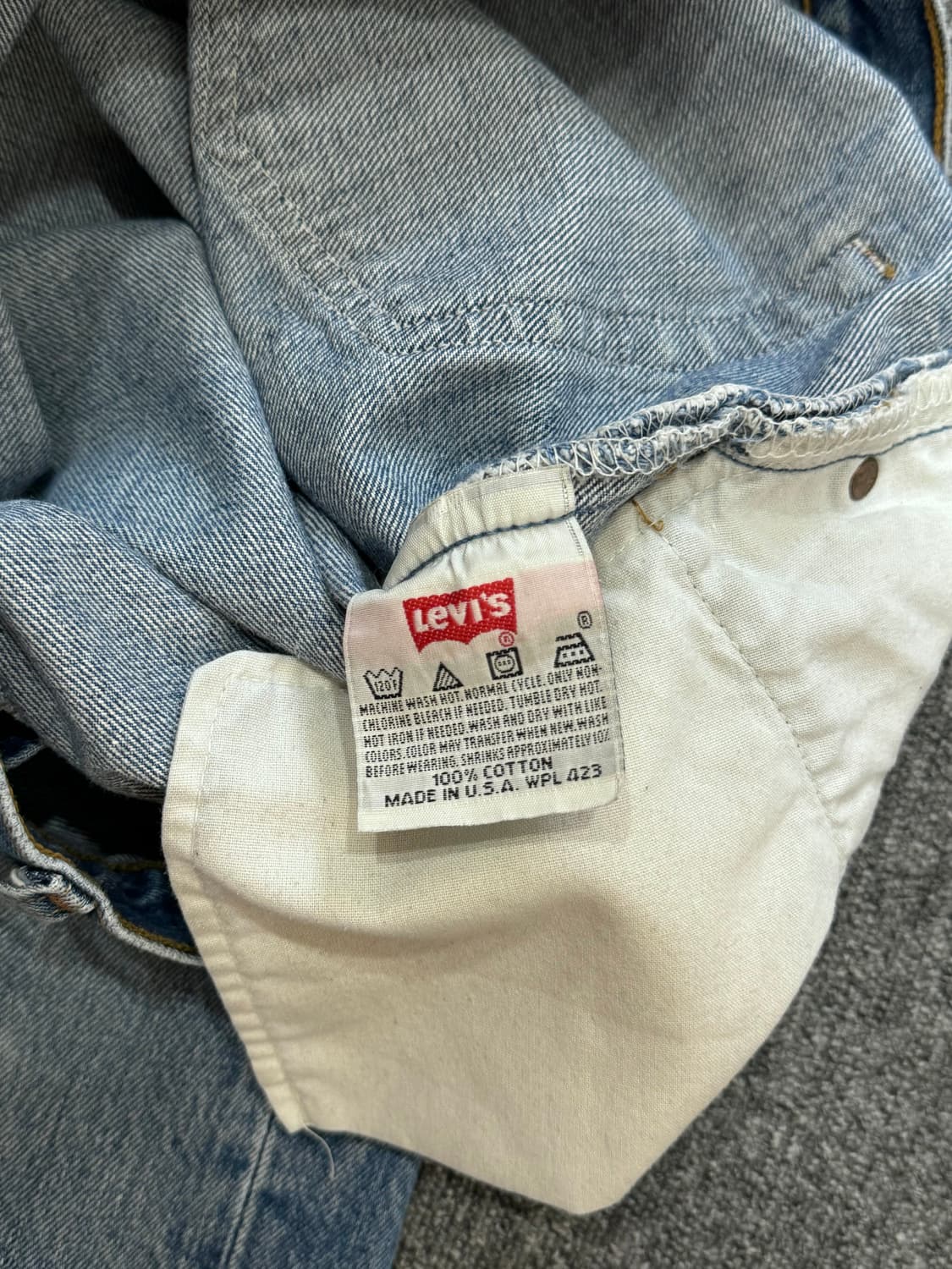 90s 리바이스 501xx USA 데님 빈티지 미디엄블루 36 상품이미지6