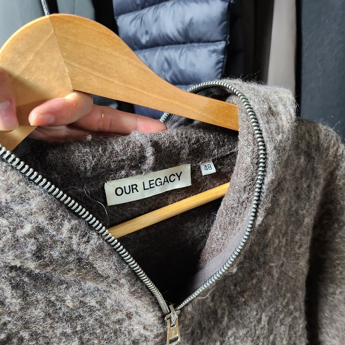 아워레가시 모헤어 풀집업 후디 our legacy full zip up 상품이미지5