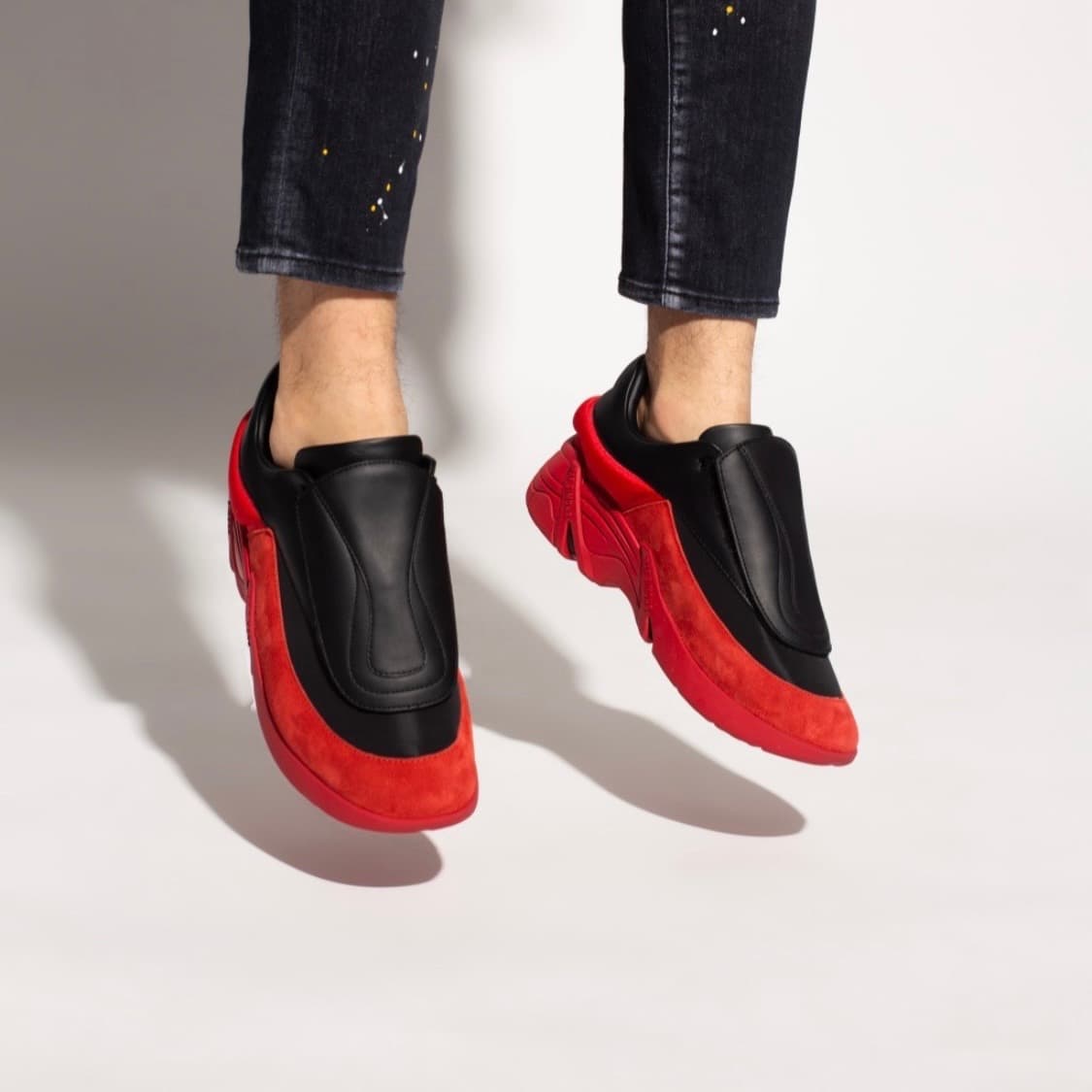 라프 시몬스 남성 블랙 레드 ANTEI 스니커즈   상품이미지6