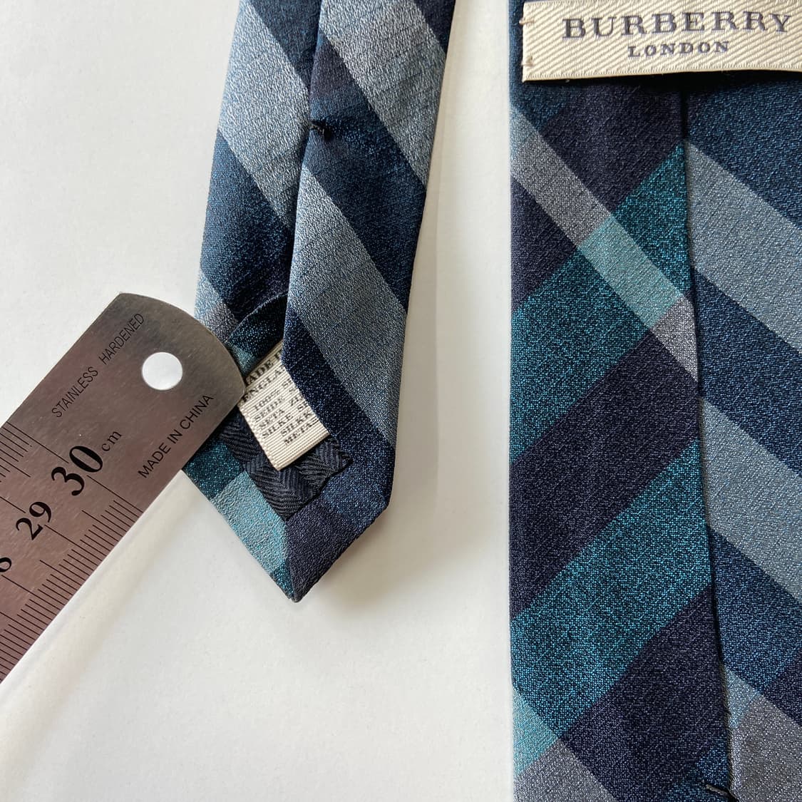 버버리 체크 신형라벨 명품 정품 넥타이 (Burberry) 상품이미지5