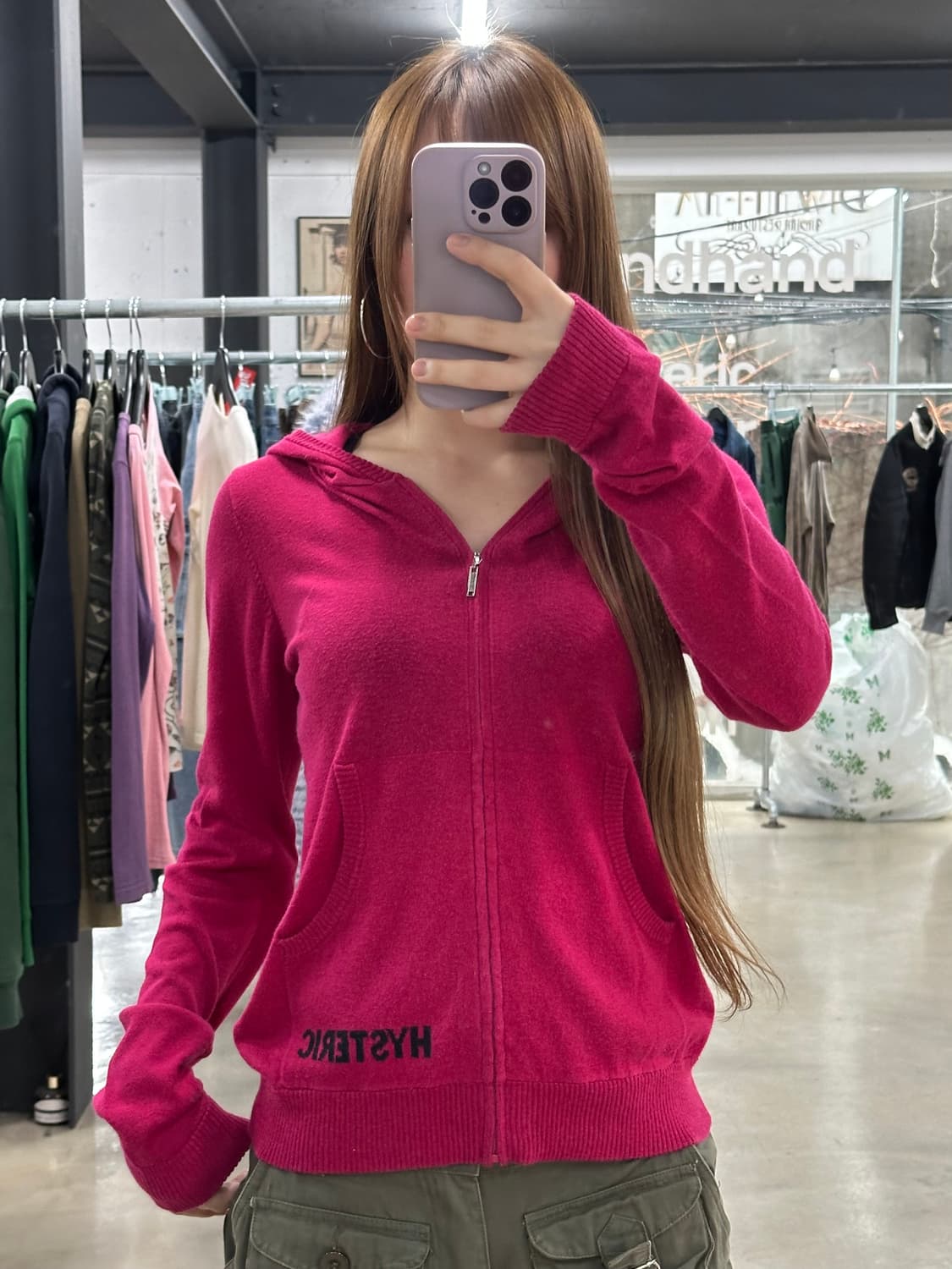 히스테릭글래머 히스걸 딜리셔스 루즈 후드집업 상품이미지3