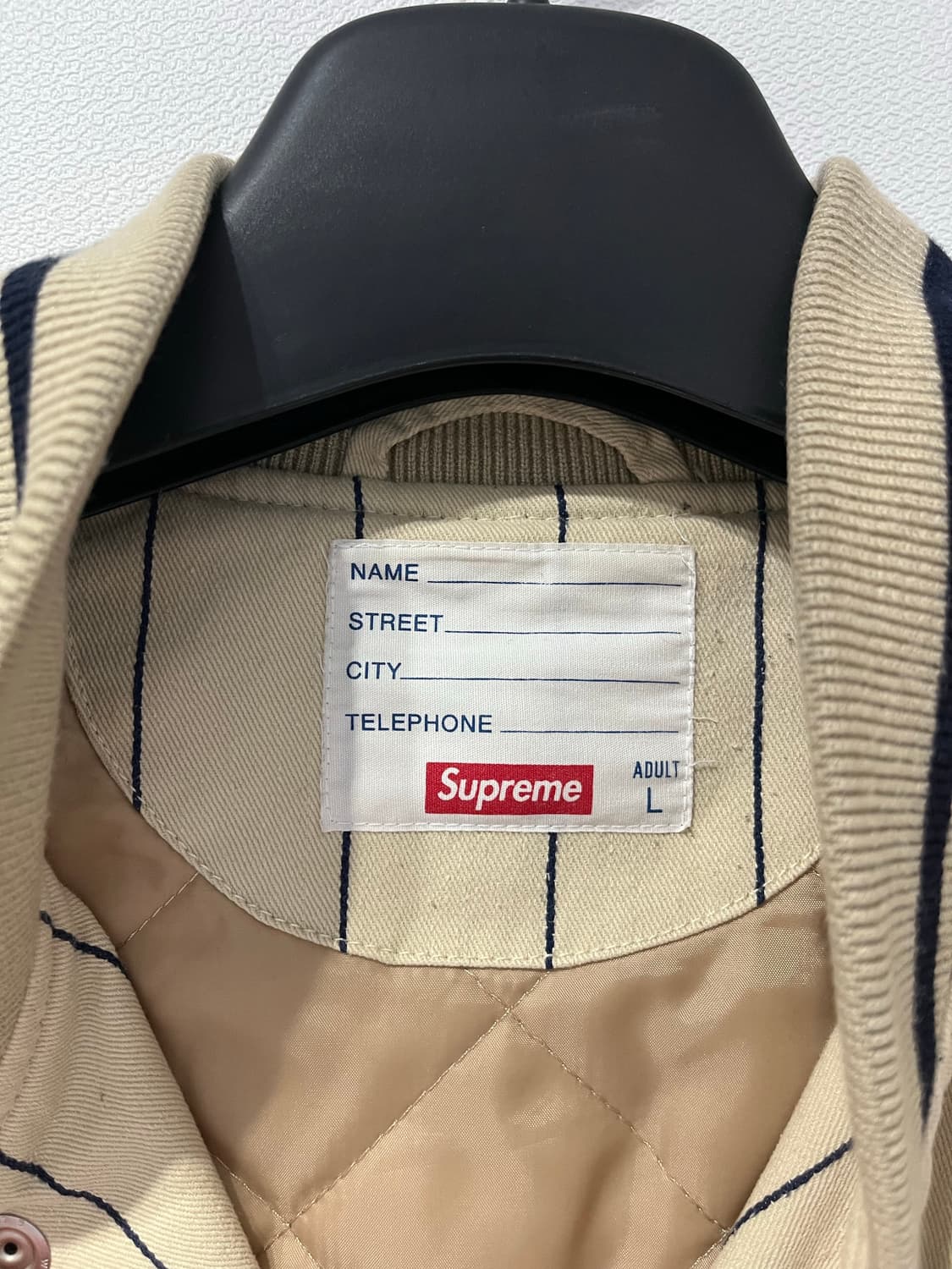 Supreme 핀스트라이프 바시티 자켓 상품이미지4