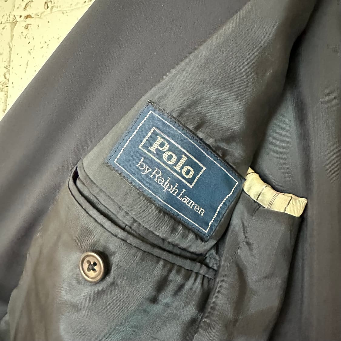 90 폴로 랄프로렌 울 트윌 금장 블레이저 네이비 신형 상품이미지6