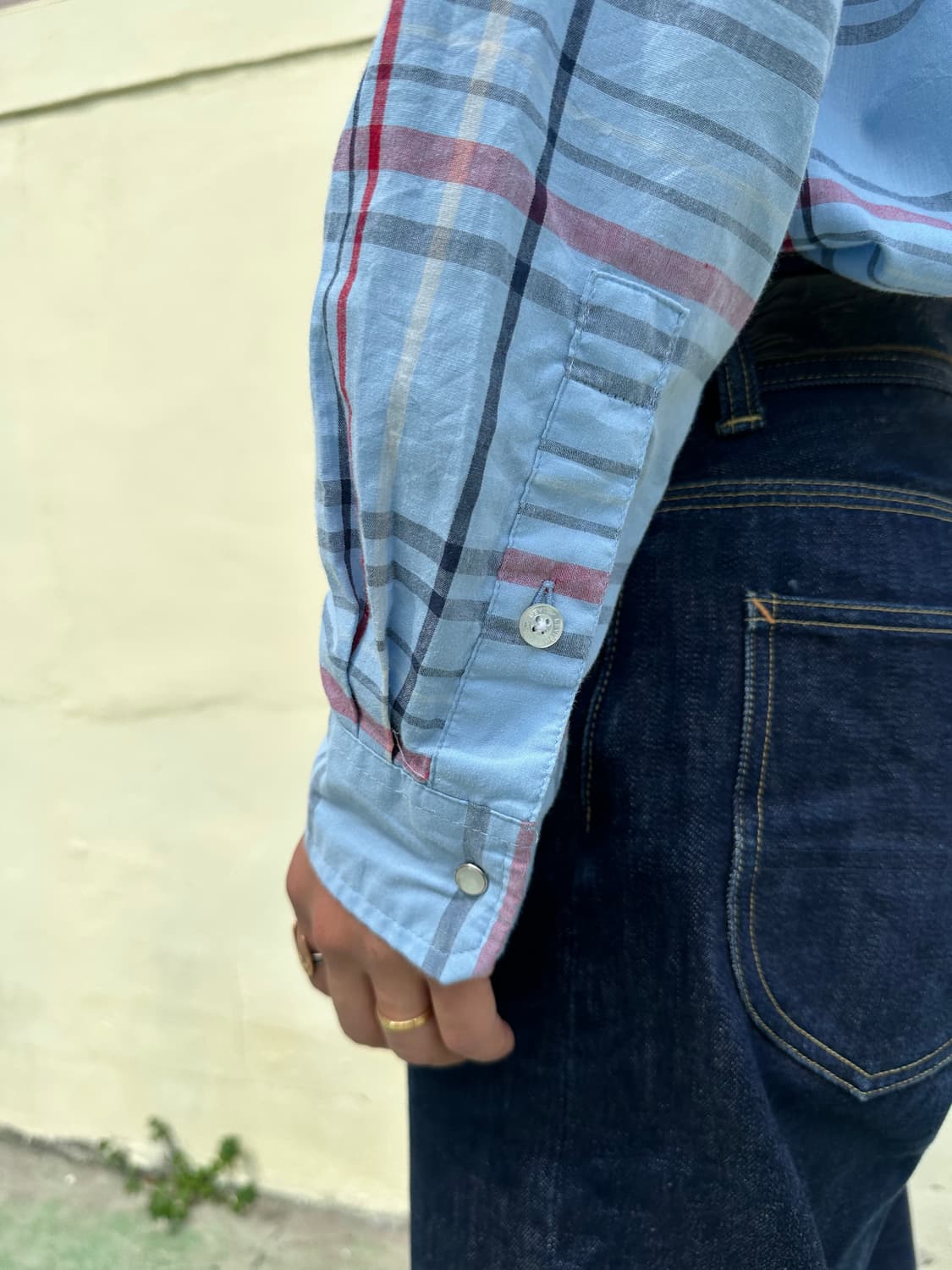 리바이스 블루 체크 웨스턴 셔츠 상품이미지7