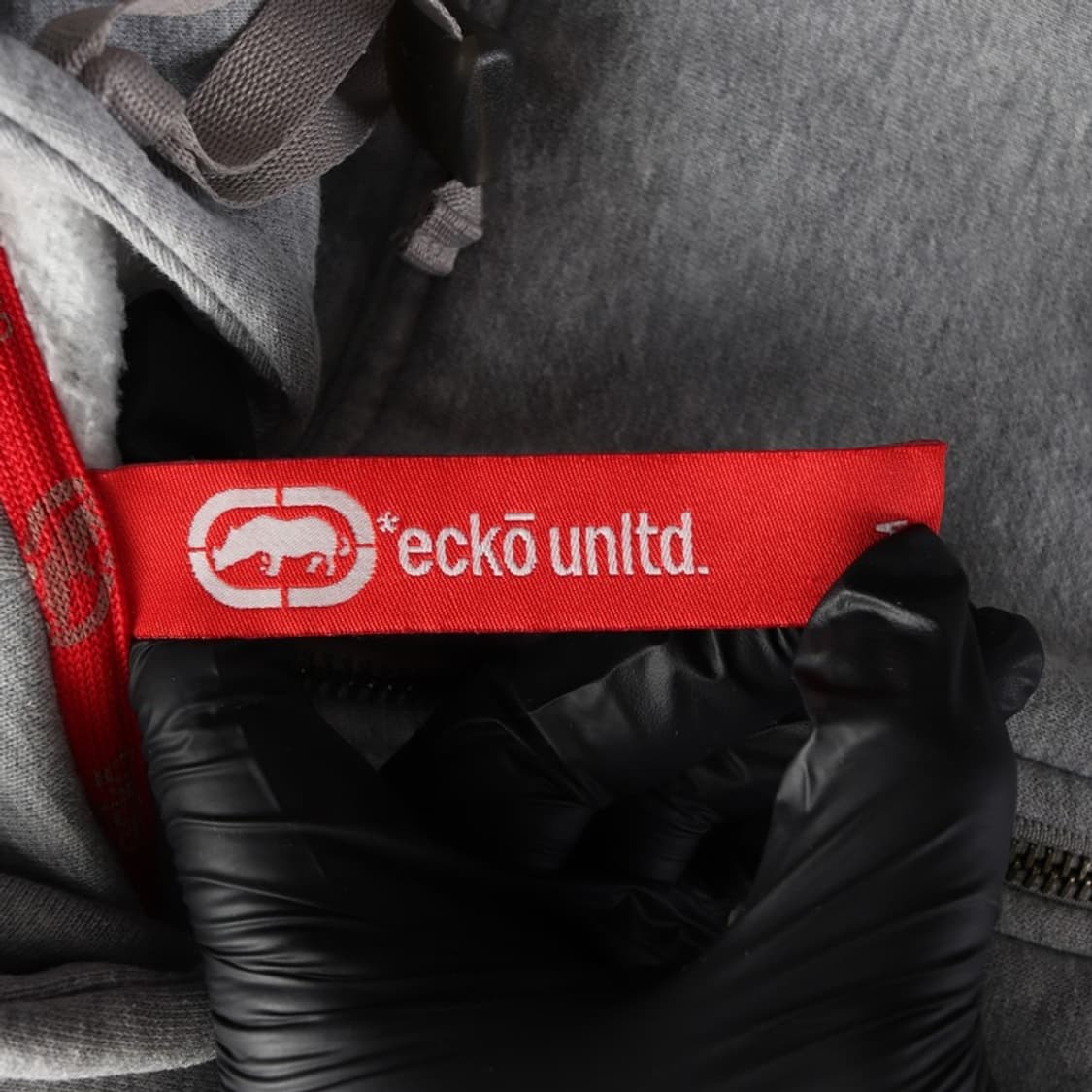 에코 언리미티드 빅로고 그레이 후드 집업 M 상품이미지5