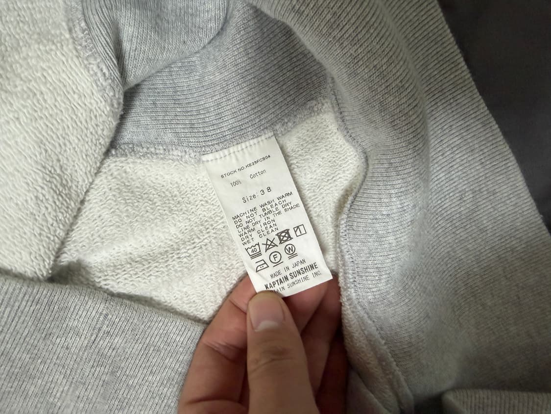 캡틴선샤인 풀오버 후드 그레이 38사이즈 판매합니다 상품이미지3
