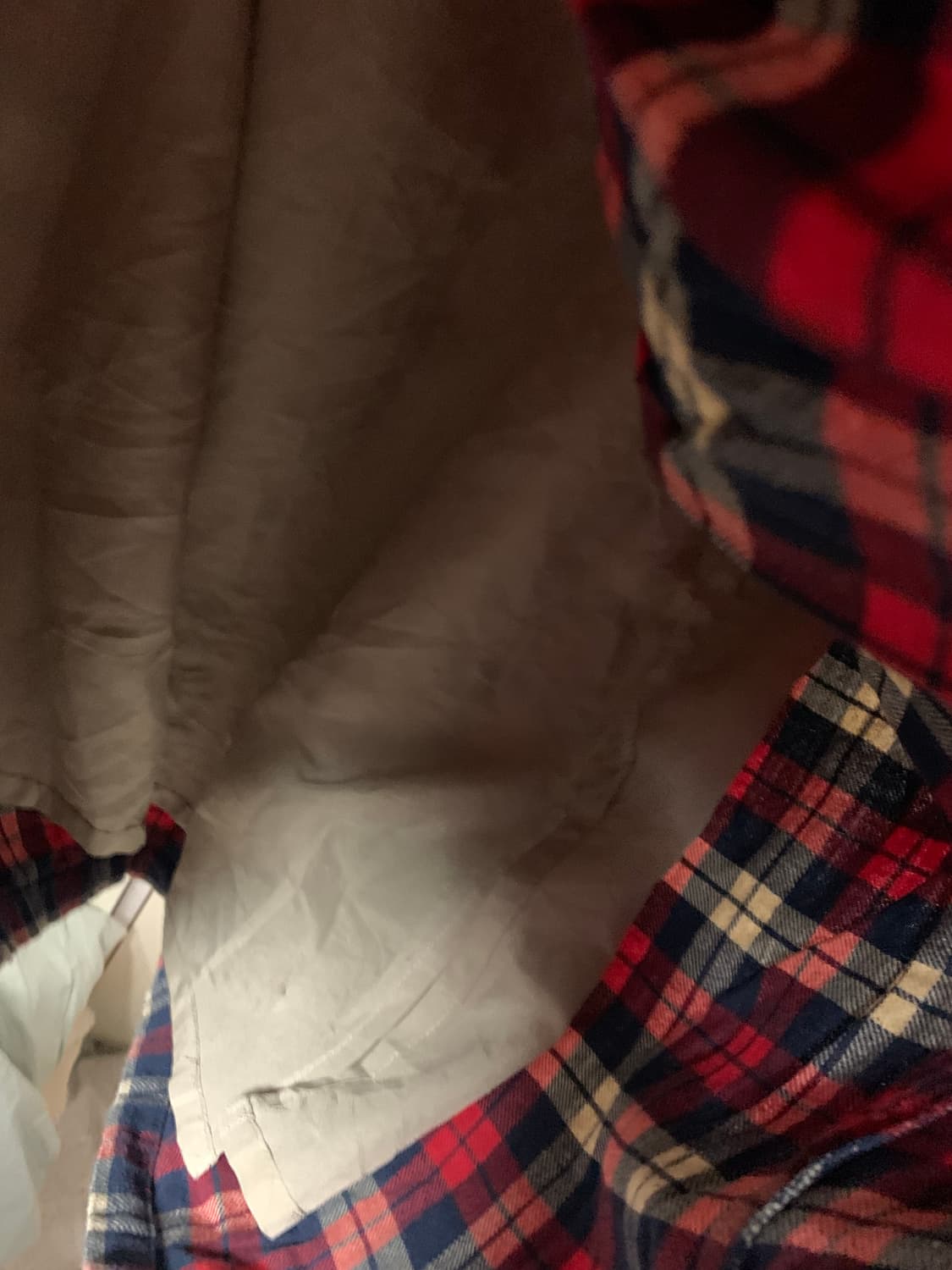 레드 프란넬 체크 스커트 레이어드 상품이미지5