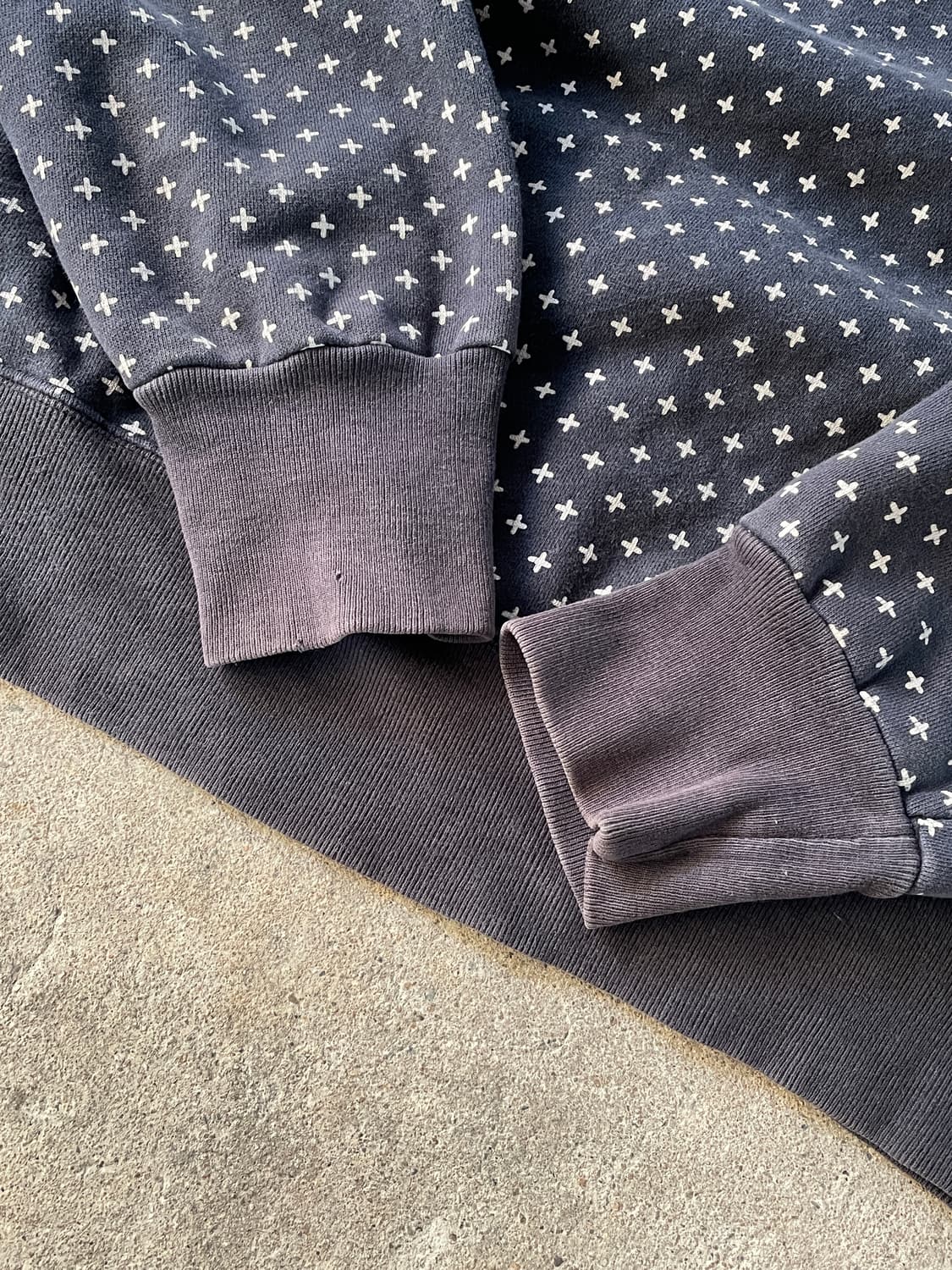 00s goodenough sashiko navy hoodie 상품이미지7