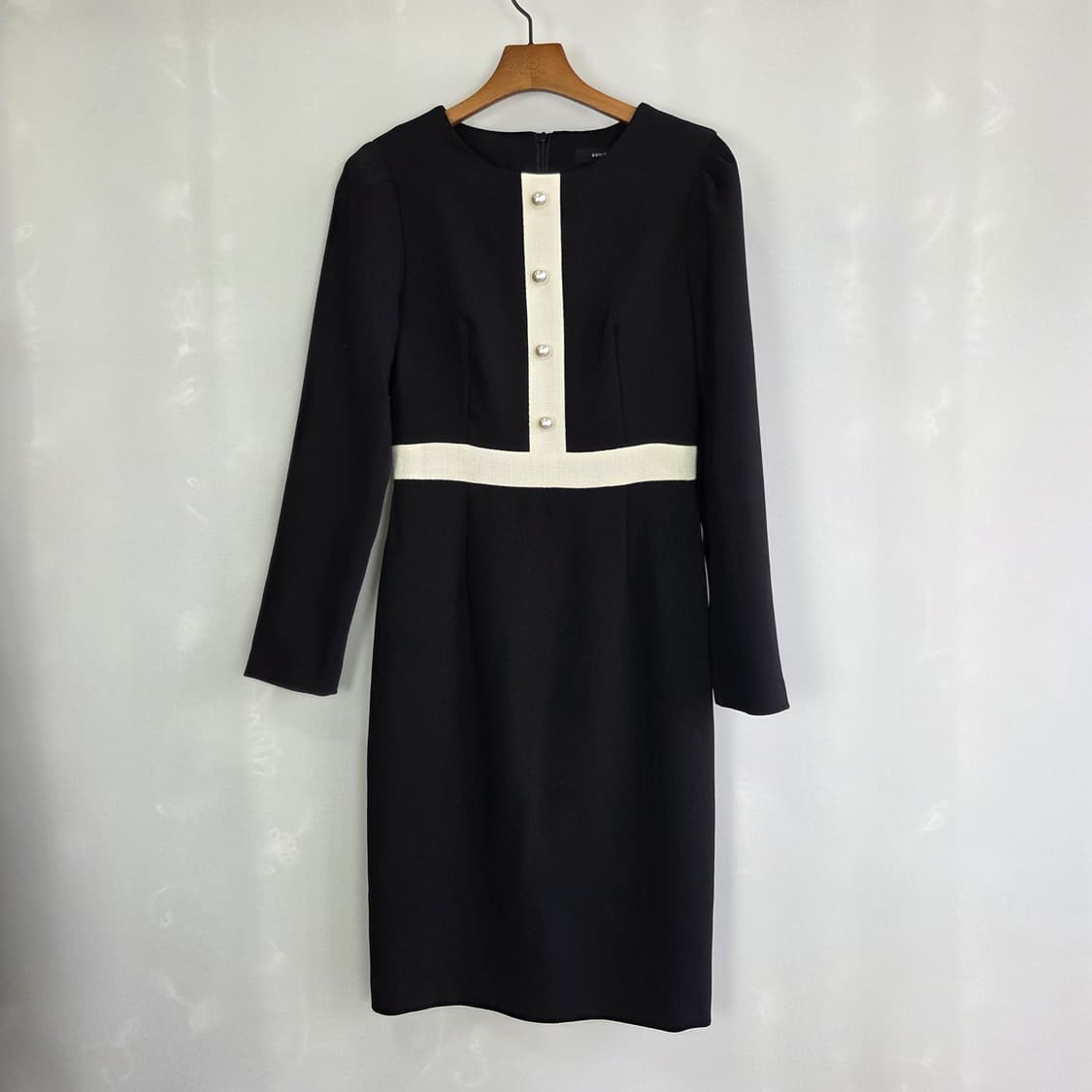 [BENITO] 베니토 배색 진주 버튼 원피스 여성 s 상품이미지1