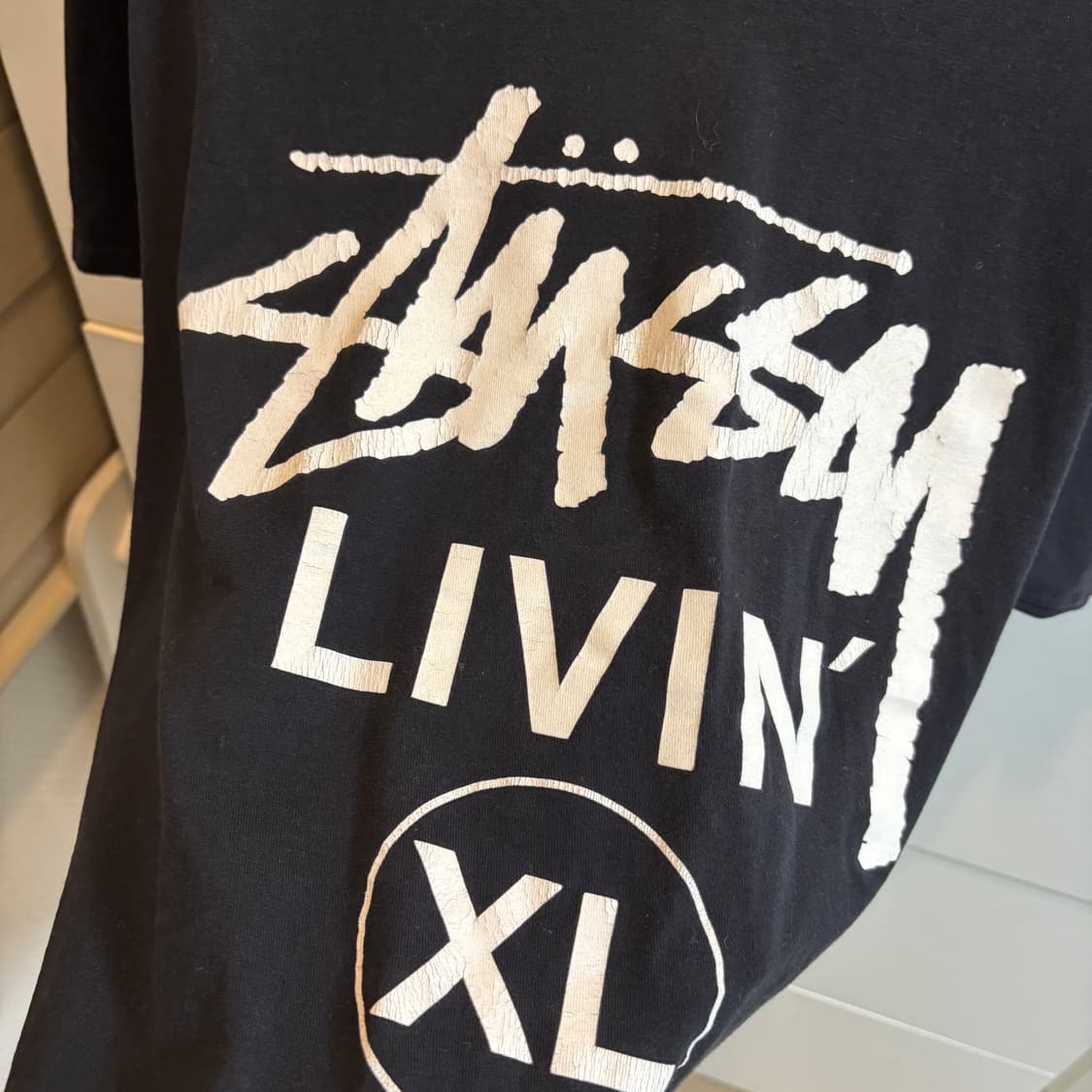 스투시 남녀공용 로고 반팔 XL 검정색 상품이미지5