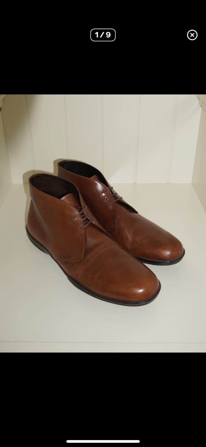 프라다 브라운 레이스업 부츠 280 상품이미지1