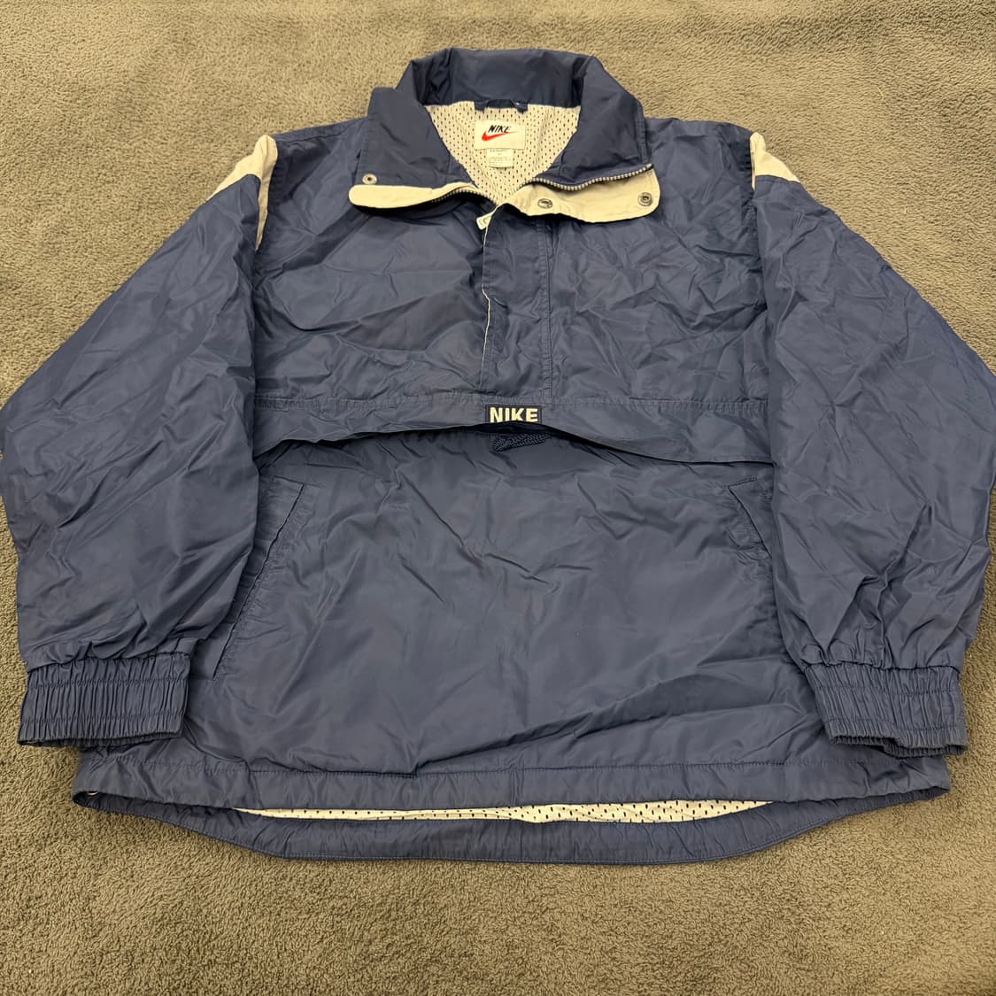 [정품/95] 00s 나이키 올드스쿨 스우시 자수 아노락 바람막이 자켓 상품이미지3