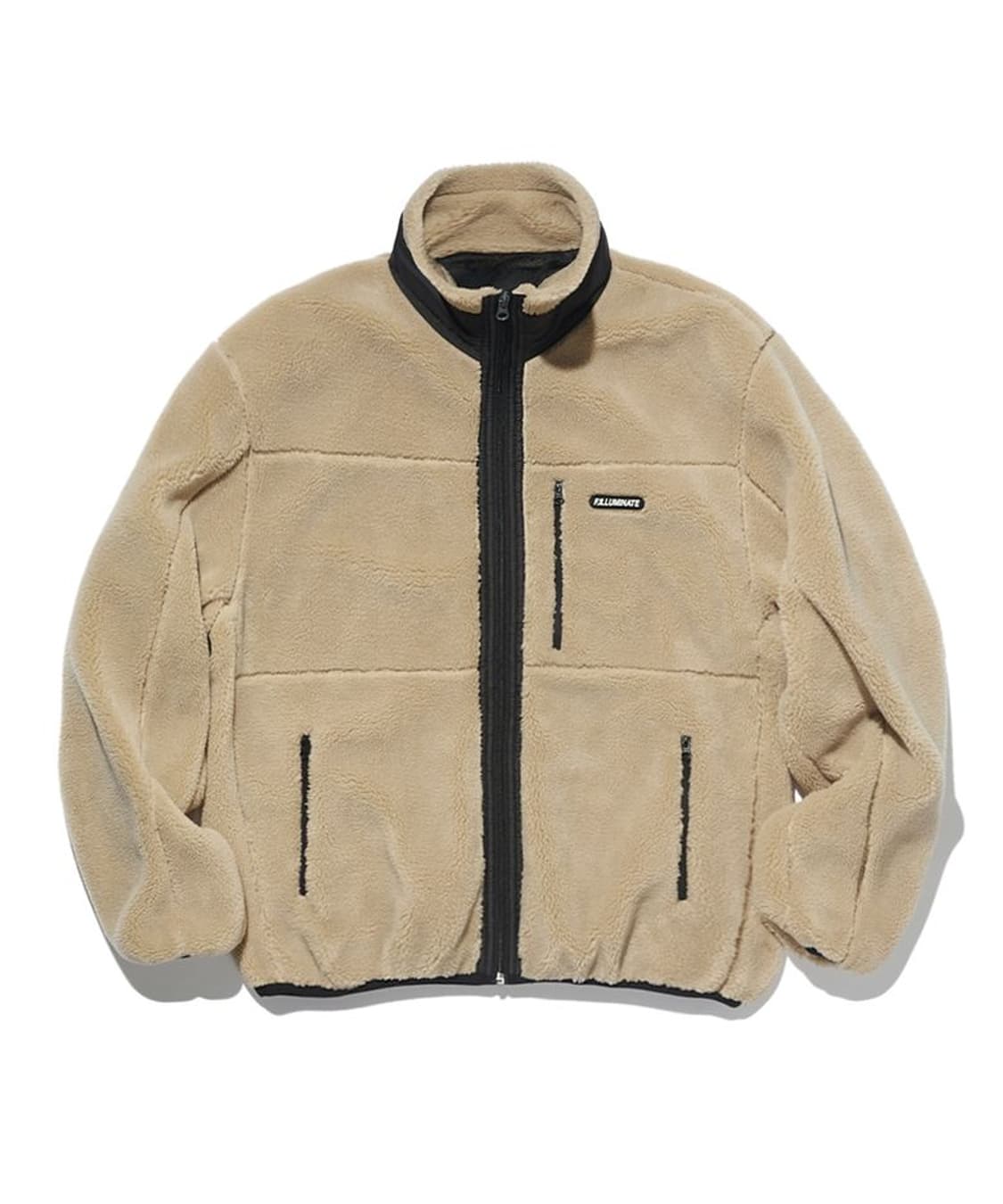 (필루미네이트) 쓰레드 라인 플리스 집업 자켓 베이지 상품이미지1