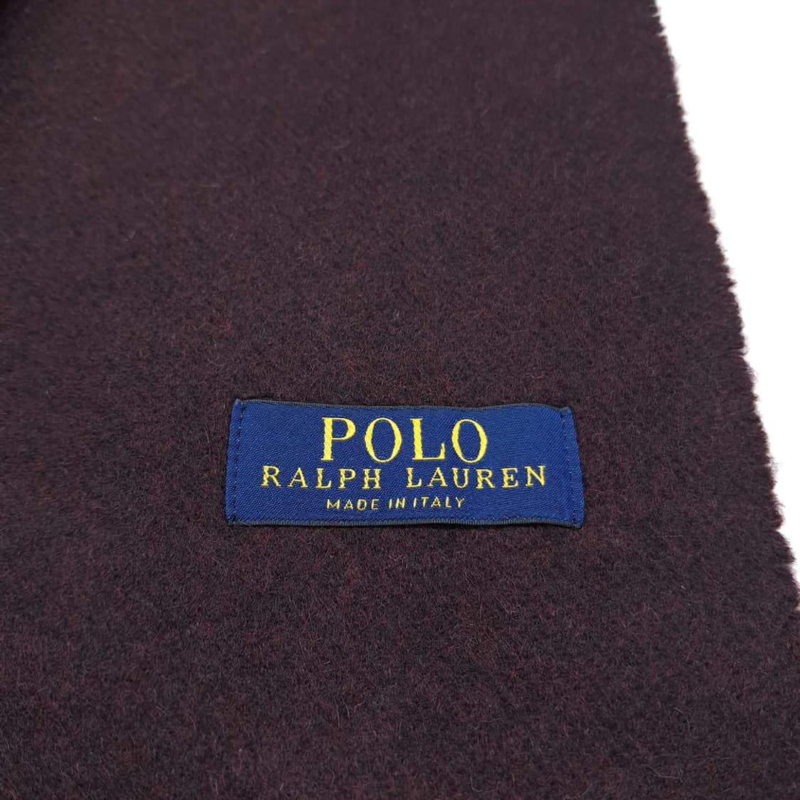 MX484 폴로 00s 이태리판 울 포니자수 다크버건디 머플러 목도리 상품이미지4