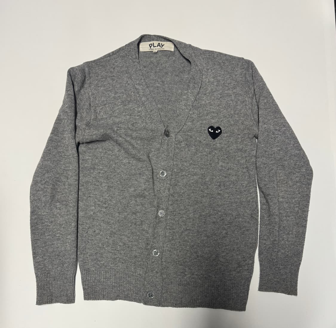 정품!! 공용 꼼데가르송 블랙와펜 코튼 가디건 M ~ L 상품이미지1