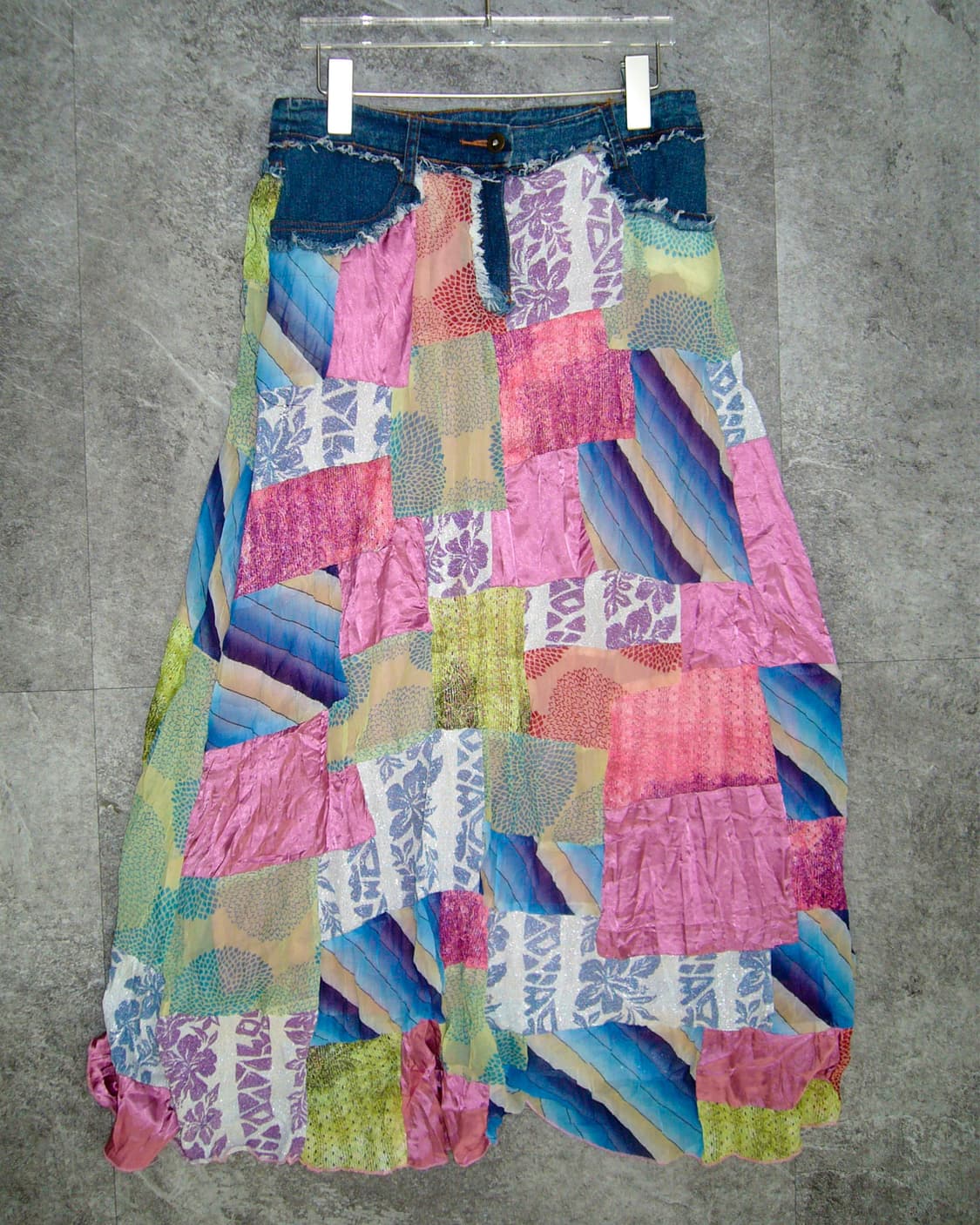 Patch Work Denim Skirt 상품이미지1